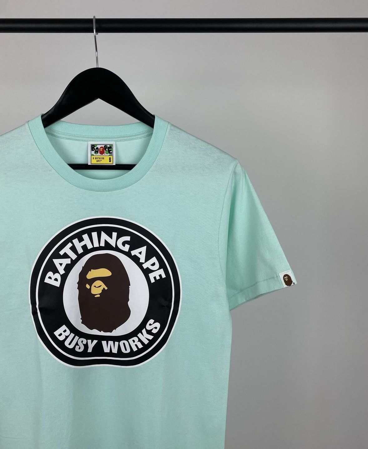 BAPE outlet GREEN BUSY WORKS TEE