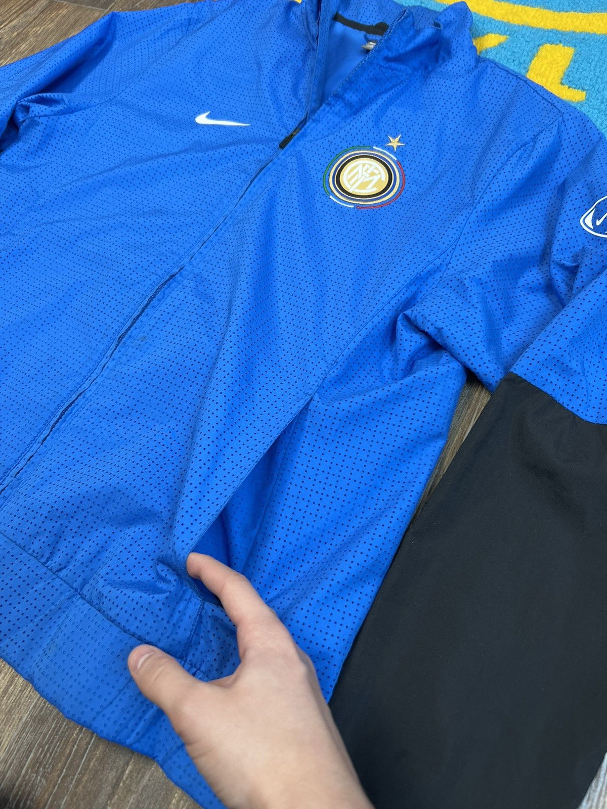 Nike Vintage Nike Inter Milan Blue Tack Top Full Zip Jacket Size US L / EU 52-54 / 3 - 7 Thumbnail