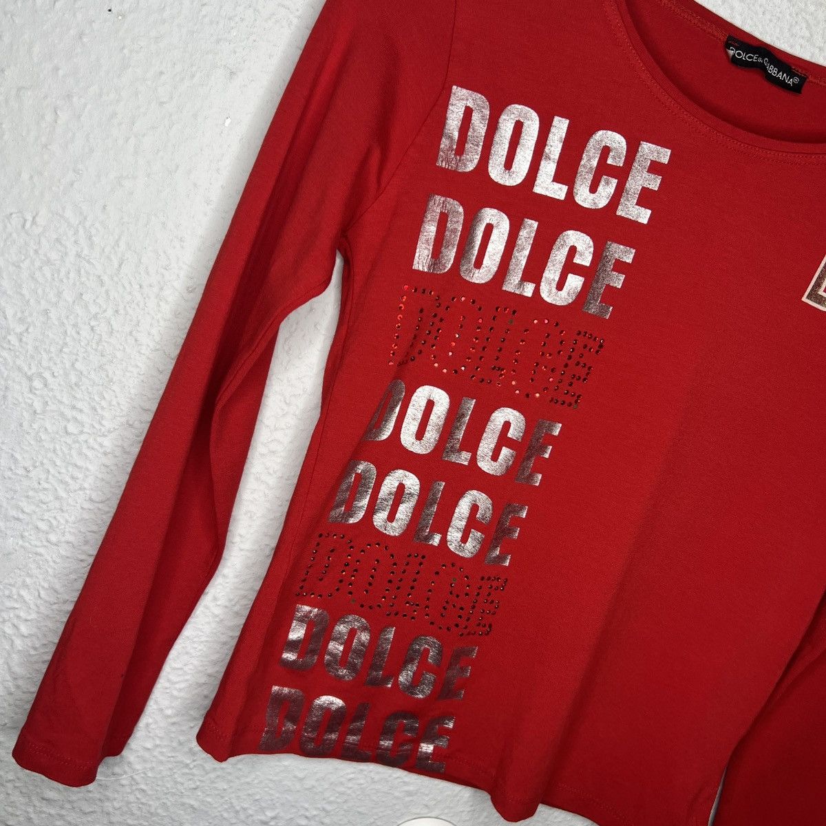 Dolce & Gabbana Vintage Dolce Gabbana D&G Blouse Longsleeve Top Red Tshirt Size XS / US 0-2 / IT 36-38 - 5 Thumbnail