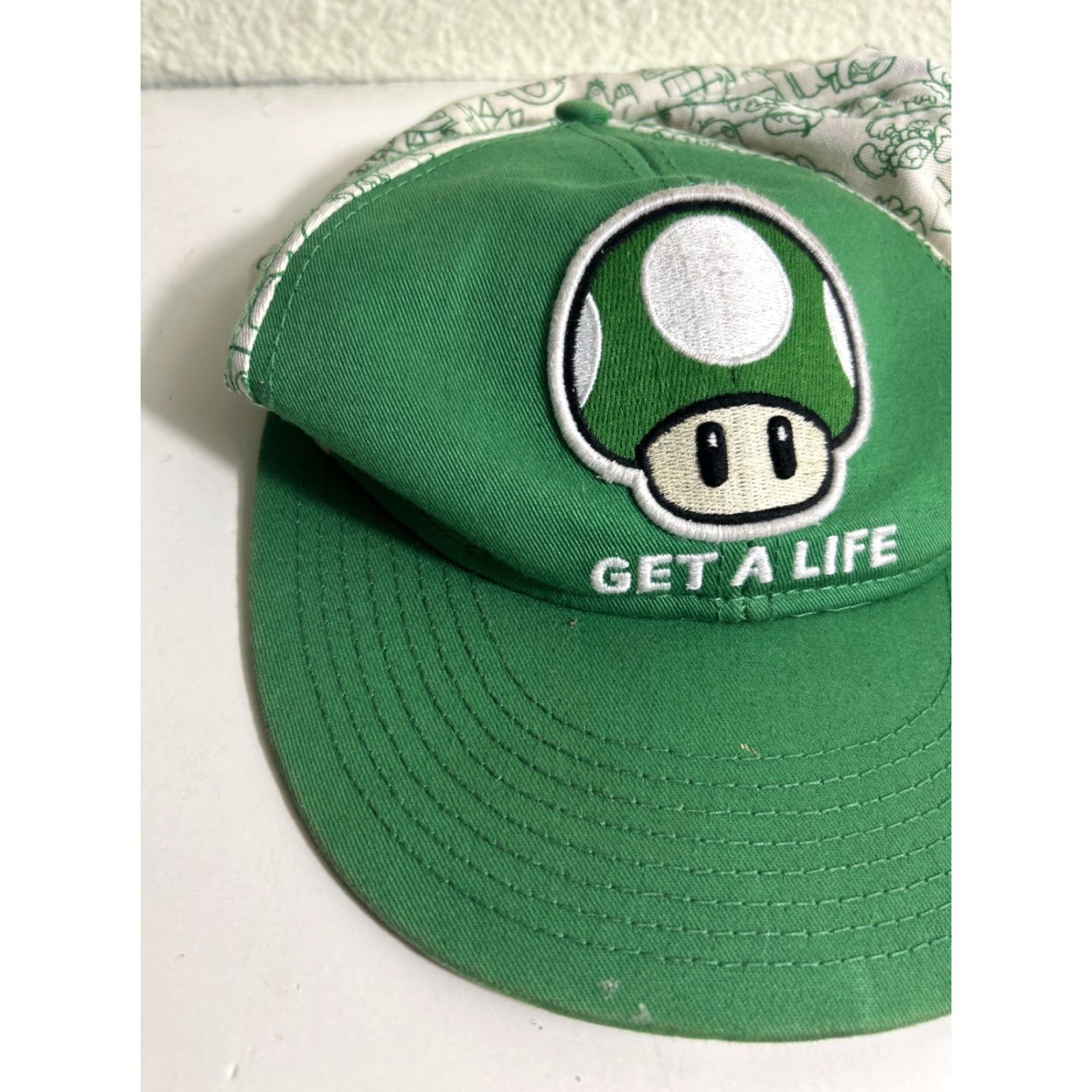 Nintendo Super Mario Baseball Cap Green Adult Used Fitted L/XL Hats Cap Unisex Nintendo Theme Retro Casual Baseball Cap Size ONE SIZE - 2 Thumbnail