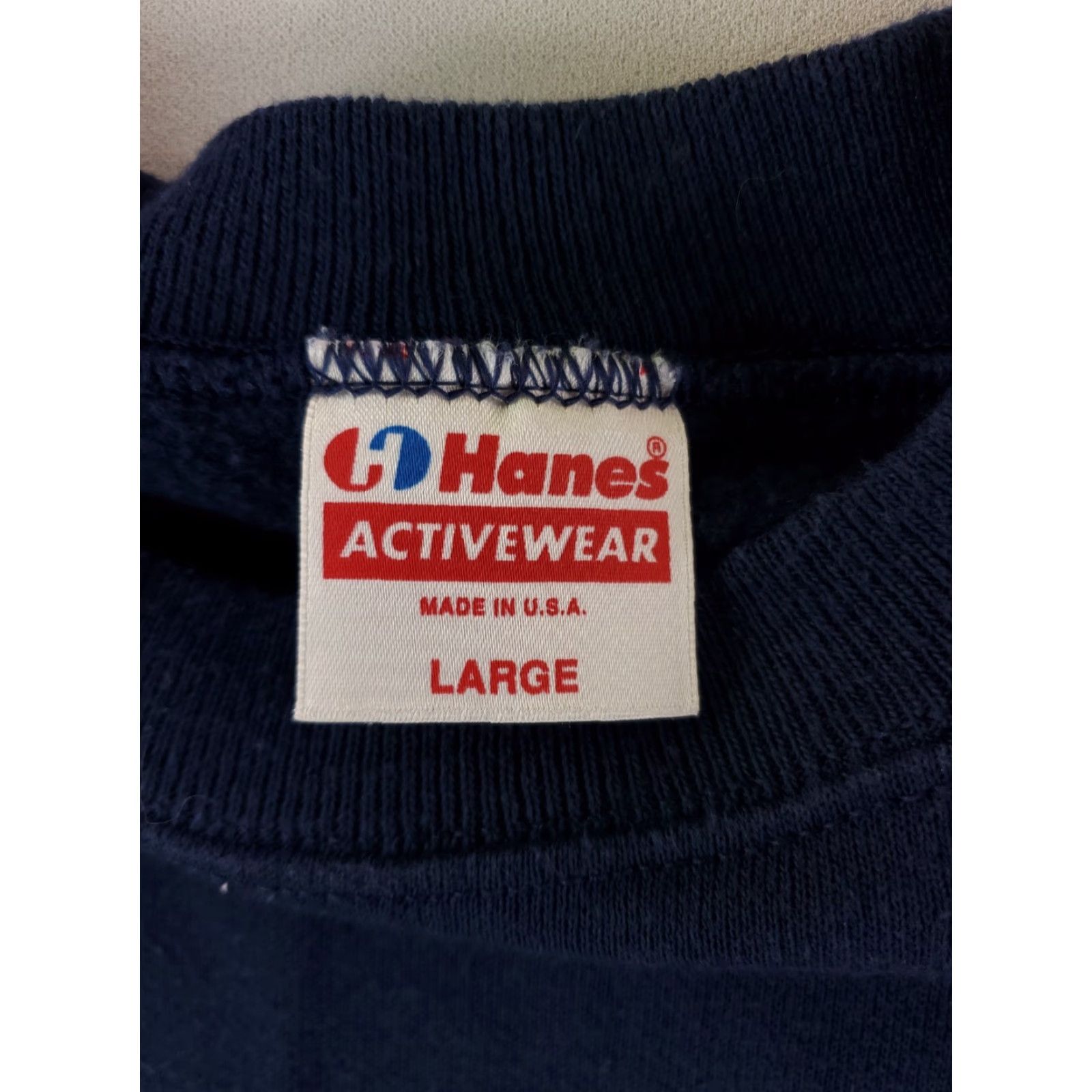 Hanes VINTAGE Hanes Activewear Sweatshirt Blue Long Sleeve Pullover Made USA Mens L Mens Size US L / EU 52-54 / 3 - 2 Thumbnail