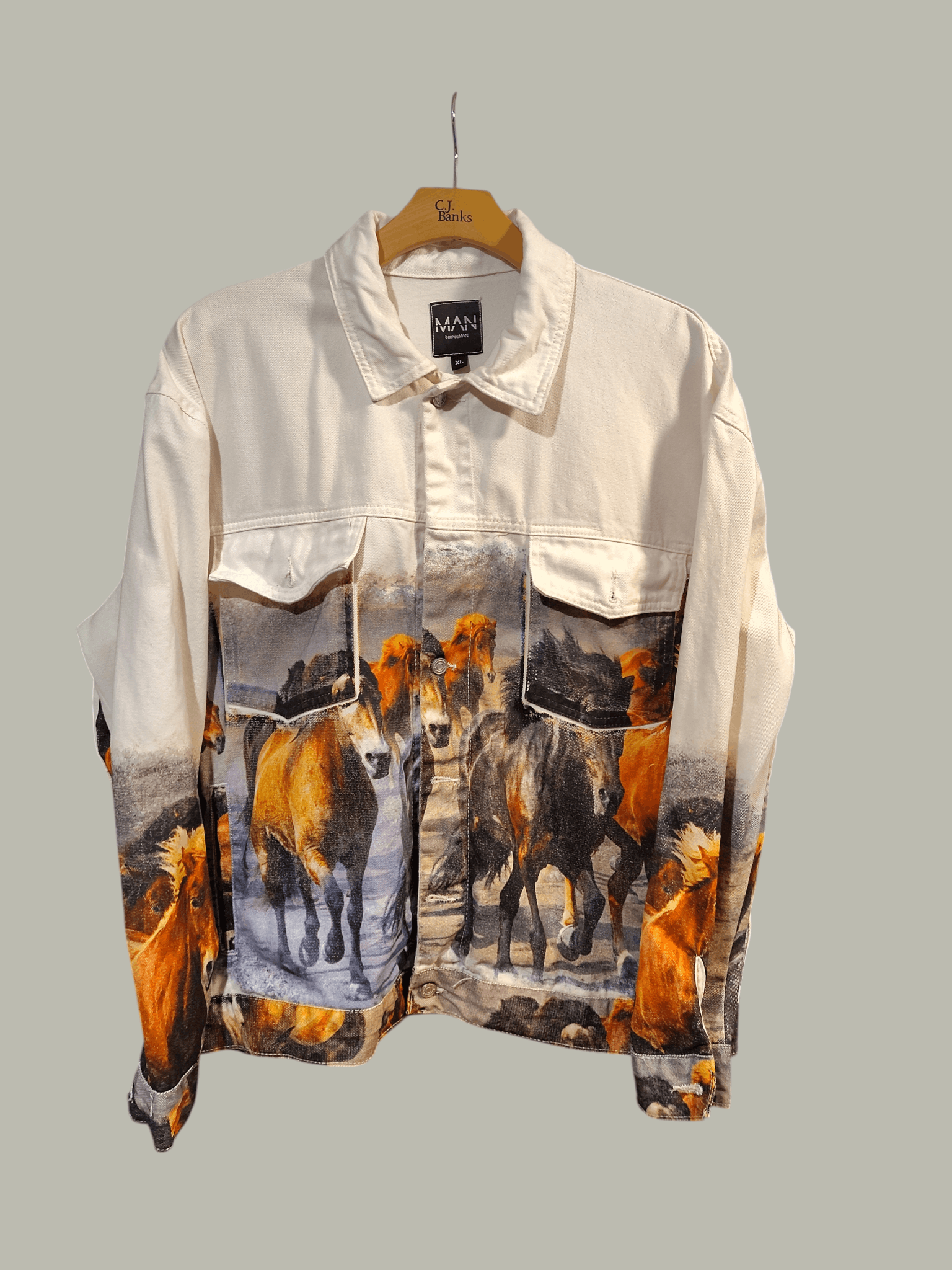 Boohoo Horse Denim Jacket Size US XL / EU 56 / 4 - 1 Thumbnail