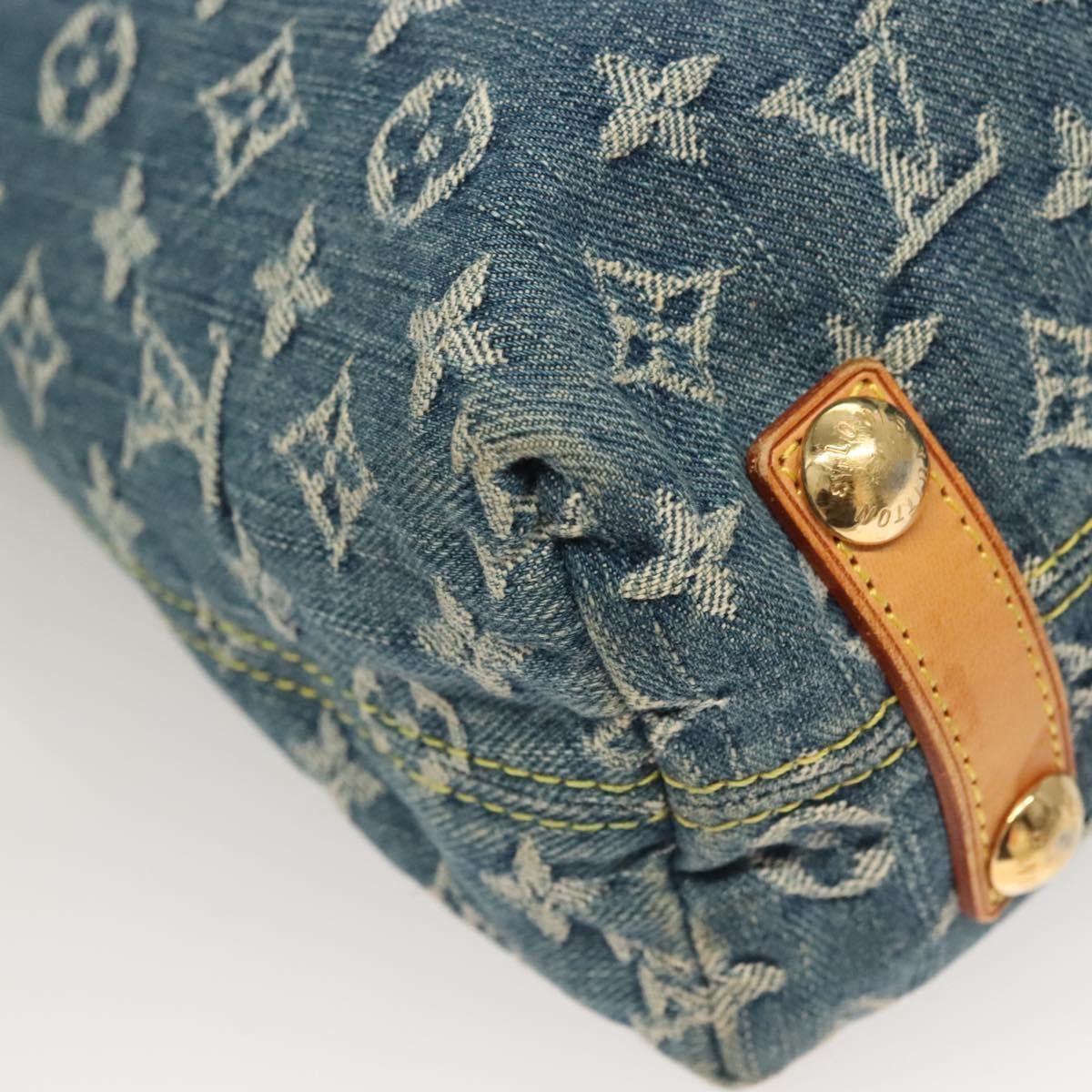 Louis Vuitton LOUIS VUITTON Monogram Denim Buggy GM Shoulder Bag Blue Size ONE SIZE - 12 Thumbnail
