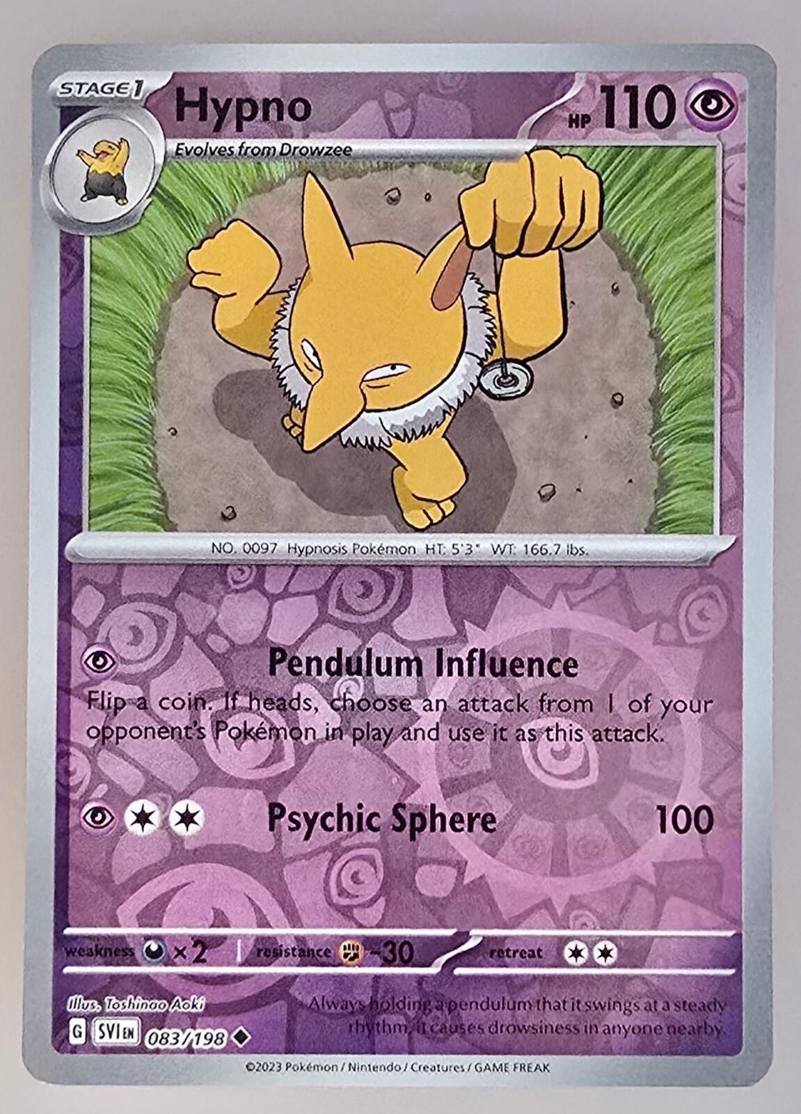 Pokemon Hypno 083/198 Size ONE SIZE - 1 Thumbnail