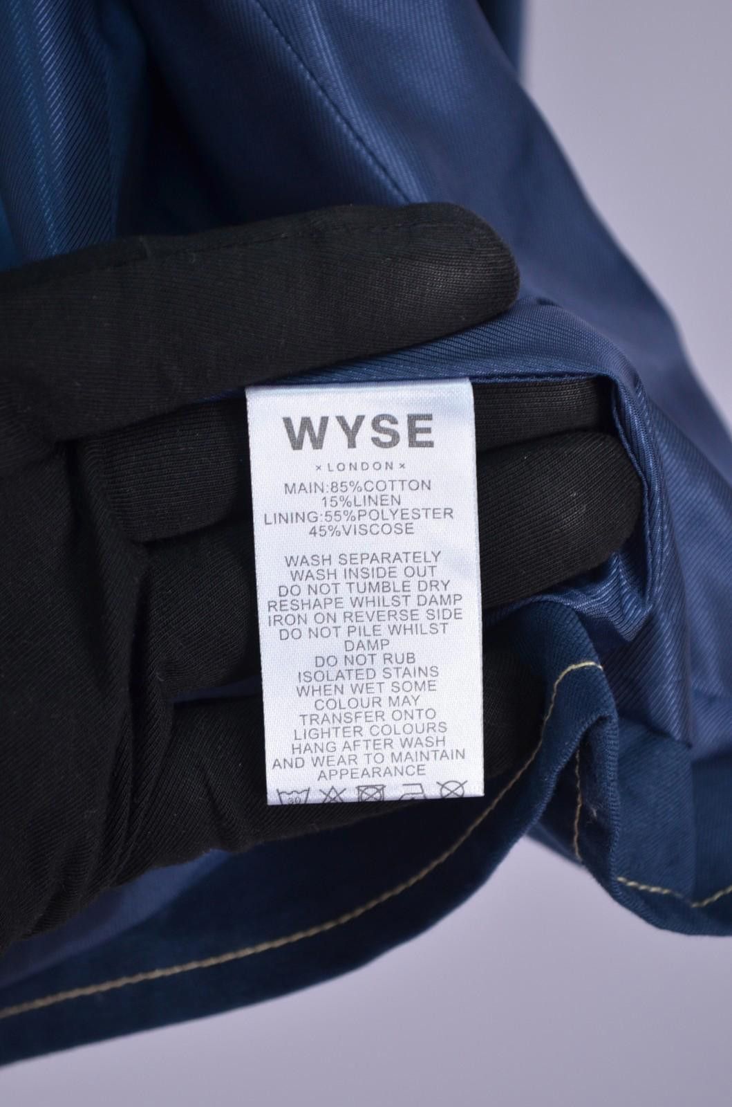 Designer Wyse Alaina Linen Jacket Size 2 US6 Cotton Linen Blue Blazer Size M / US 6-8 / IT 42-44 - 11 Thumbnail