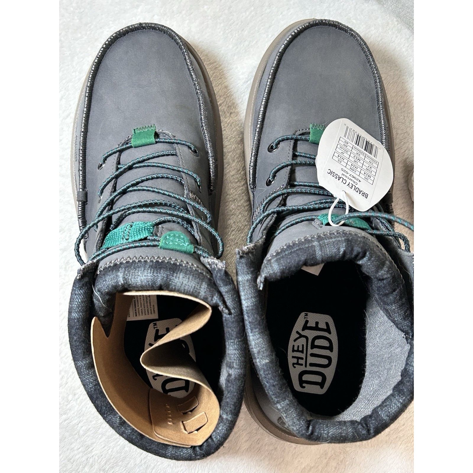 Other Hey Dude Size 14 Bradley Waxed Canvas Ankle Boots Charcoal Size US 14 / EU 47 - 9 Thumbnail