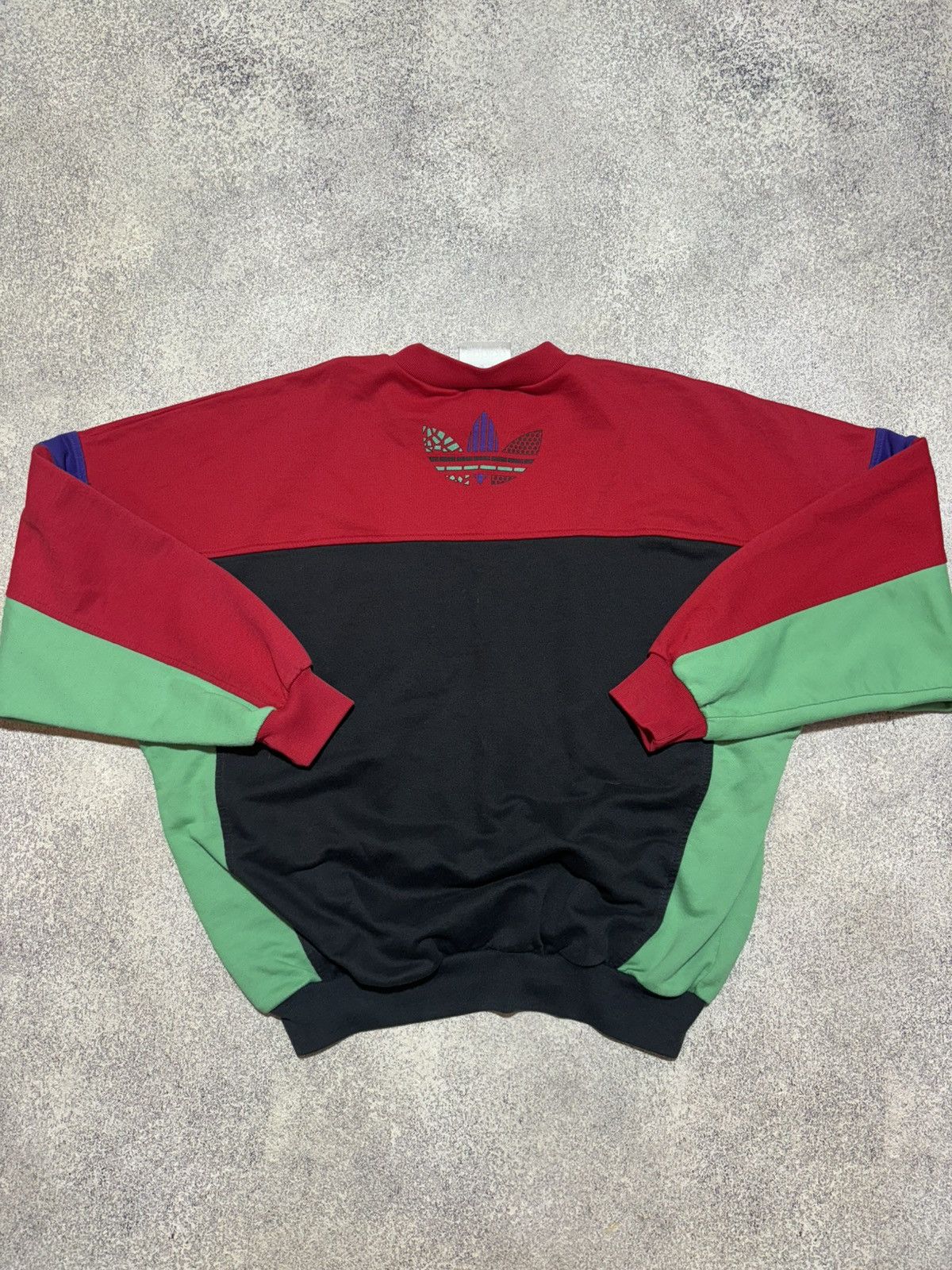 Adidas × Vintage Adidas Vintage Sweatshirt Multicolour Big Logo Y2K size M Size US M / EU 48-50 / 2 - 9 Thumbnail