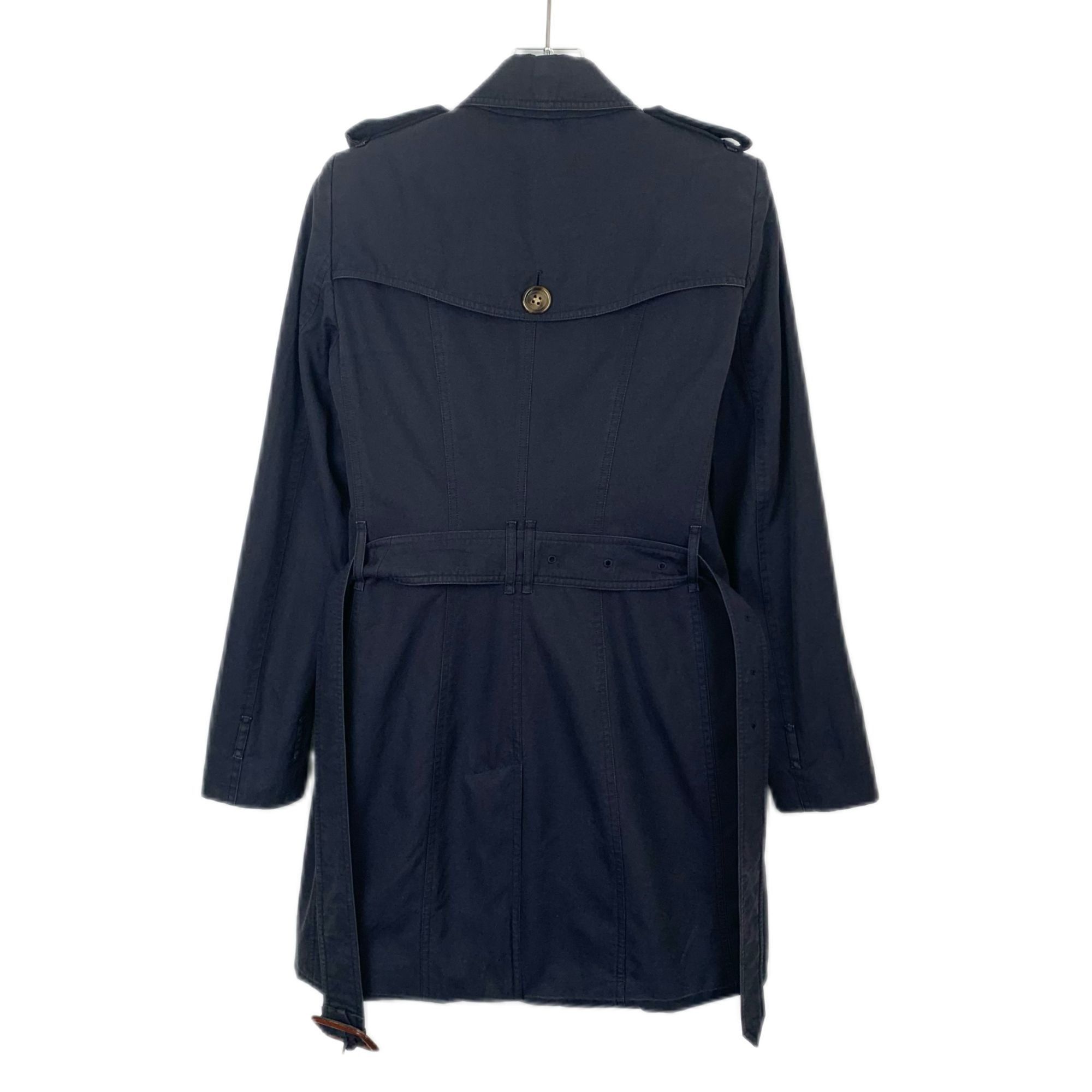 Burberry Burberry London Black Cotton Double-Breasted Trench Coat Siz Size XS / US 0-2 / IT 36-38 - 13 Thumbnail