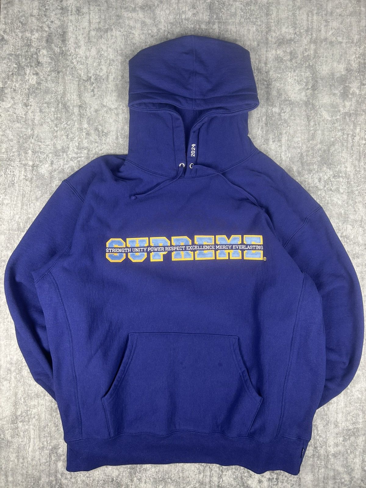 Supreme Supreme Collegiate Blue Hoodie 2024 - Size L Size US L / EU 52-54 / 3 - 4 Thumbnail