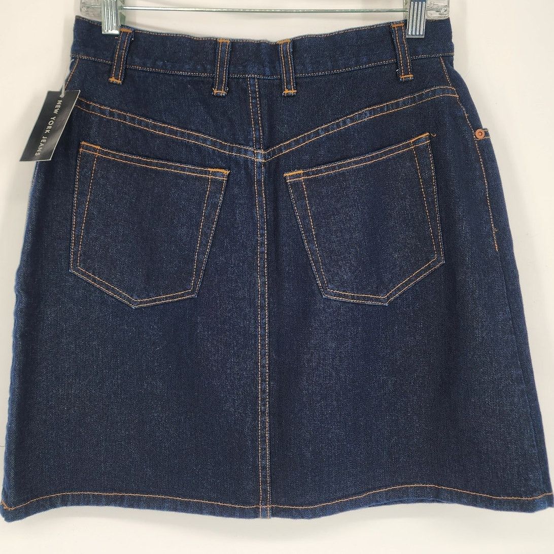 Other New York & Company NY Jeans Denim Skirt Dark Wash Size 8 NWT Size 30" / US 8 / IT 44 - 9 Thumbnail
