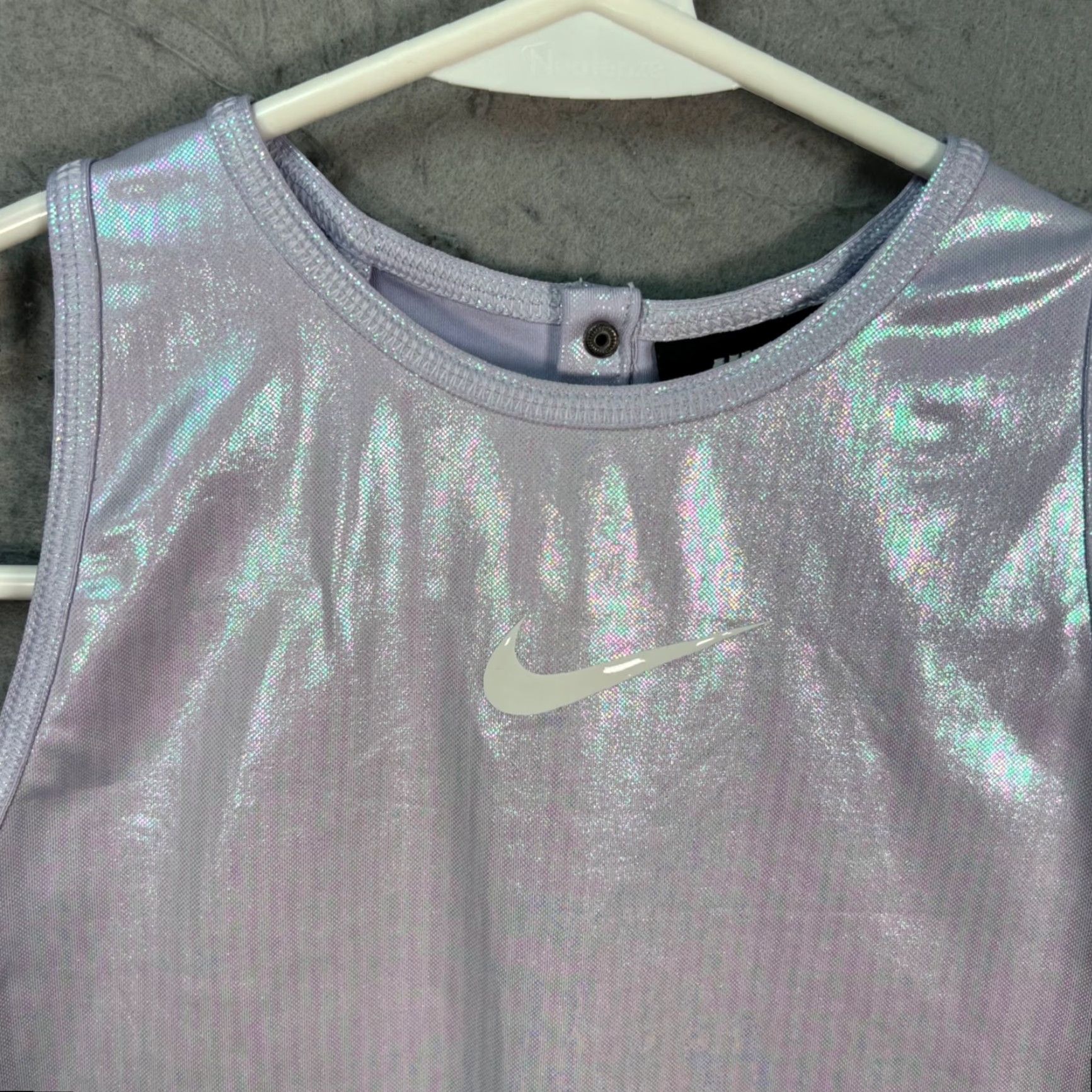 Nike Nike Womens XS Iridescent Sleeveless Bodysuit Metallic Athletic Shirt? Size XS / US 0-2 / IT 36-38 - 5 Thumbnail