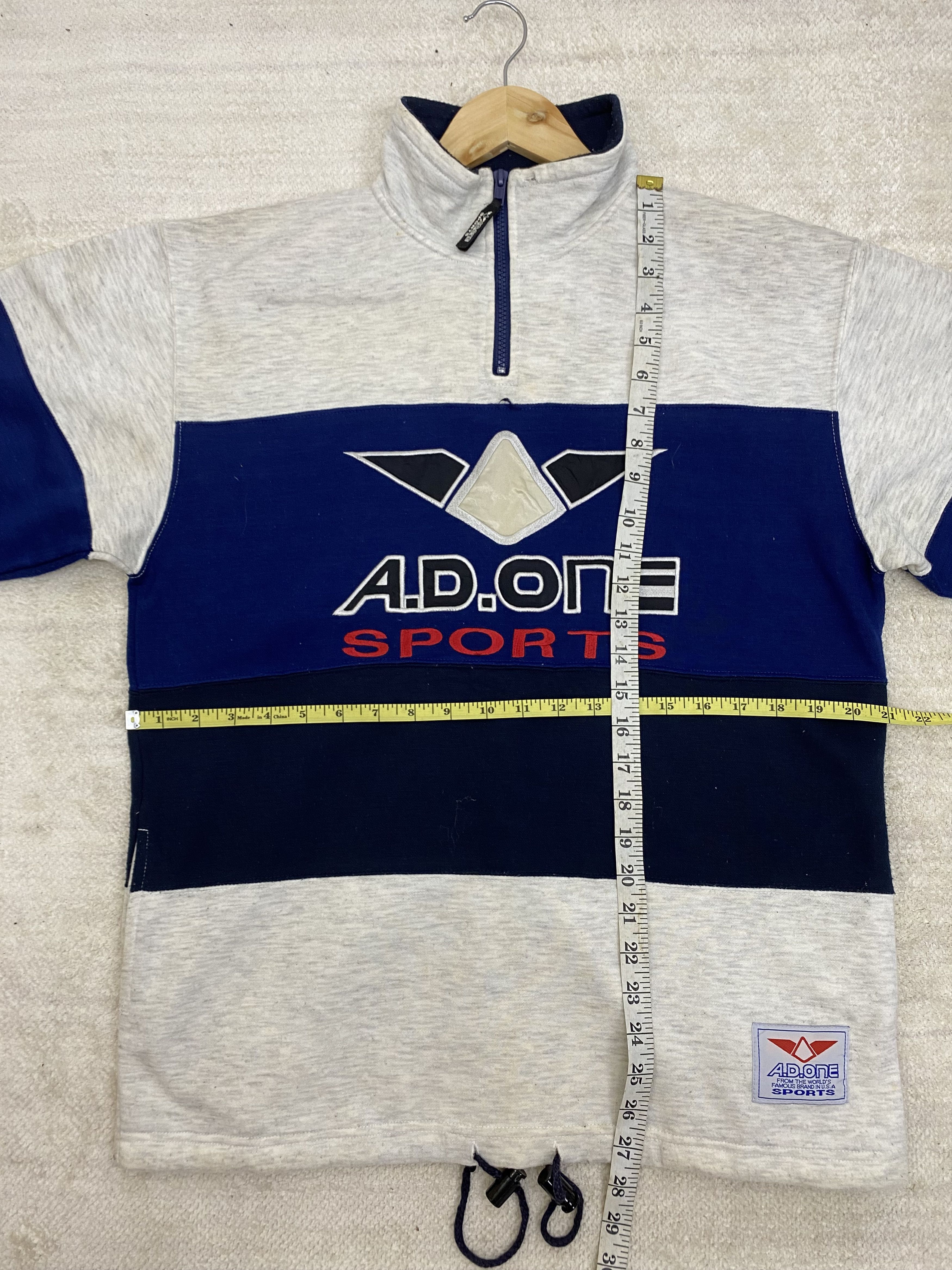 Japanese Brand × Vintage A.D One Sport Half Zipper hoodie Size US L / EU 52-54 / 3 - 10 Thumbnail