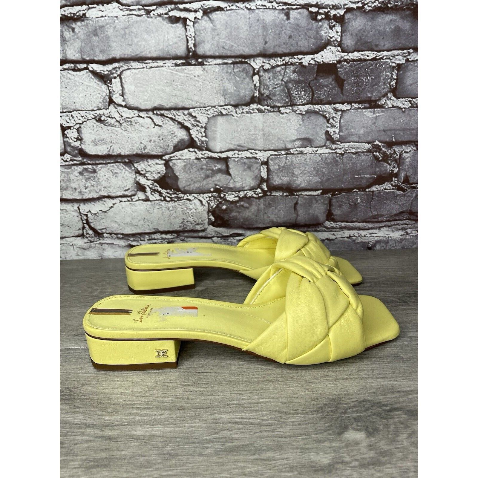 Sam Edelman Sam Edelman Dawson Yellow Knot Leather Slides Heel Sandals W Size US 10 / IT 40 - 3 Thumbnail