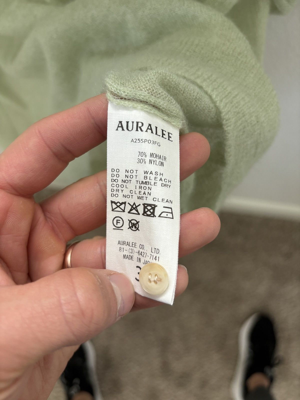 Auralee Auralee Kid Mohair Sheer Knit Polo Size US M / EU 48-50 / 2 - 8 Thumbnail