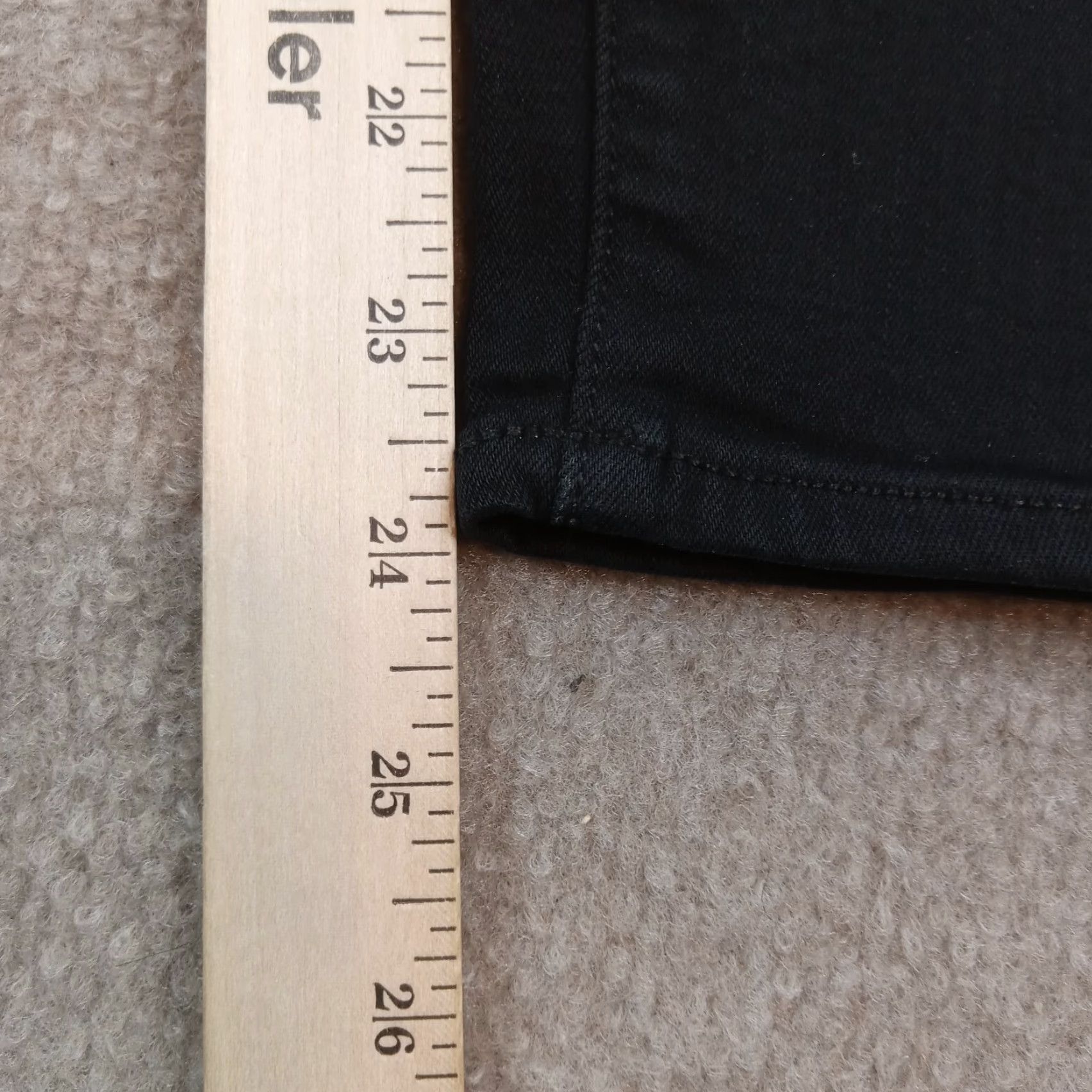 Paige Paige Womens Black Skinny Jeans 28x24 Verdugo Crop Stretch Cotton Size 28" / US 6 / IT 42 - 3 Thumbnail