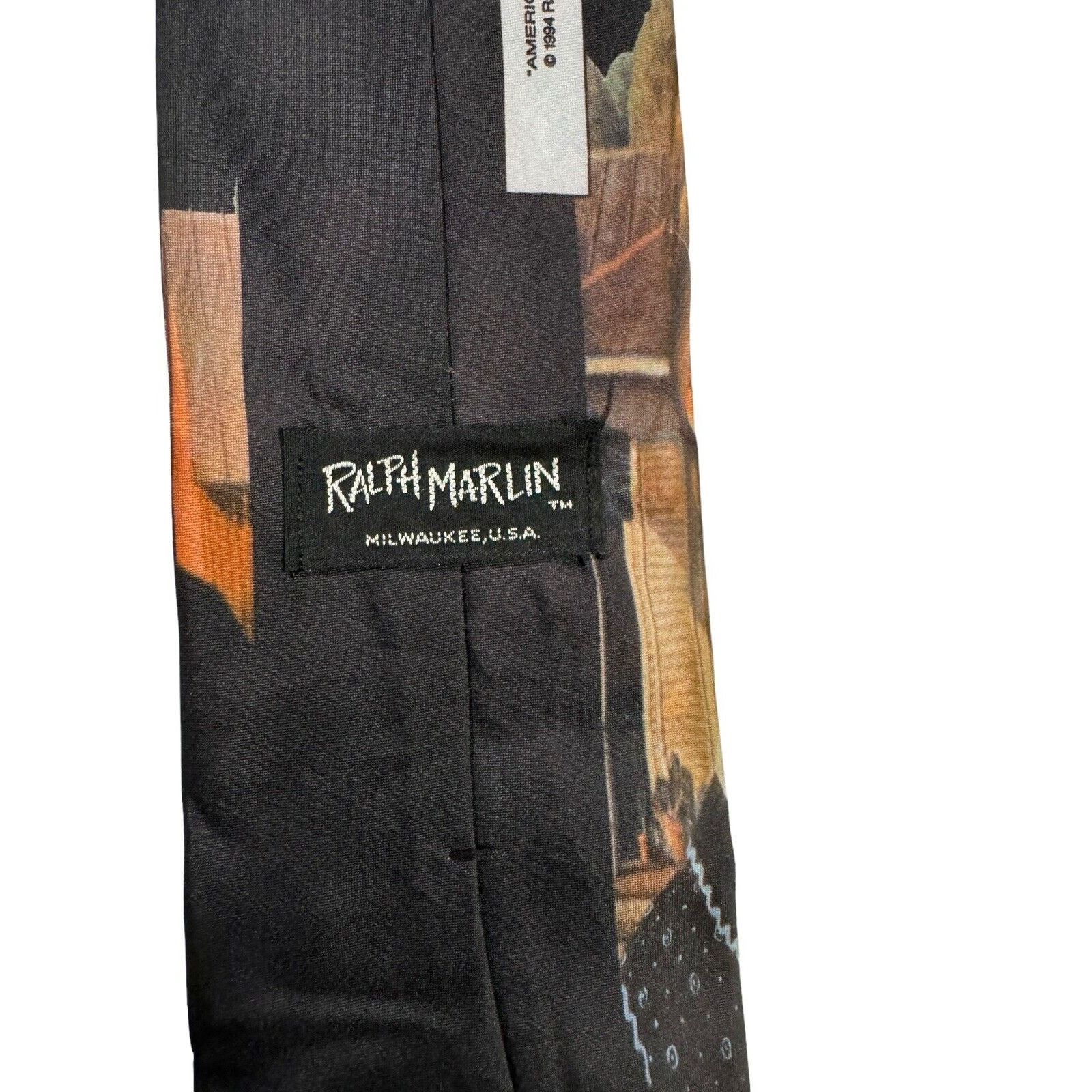 Ralph Marlin Ralph Marlin Grant Wood's American Gothic NeckTie 1994 Size ONE SIZE - 4 Thumbnail