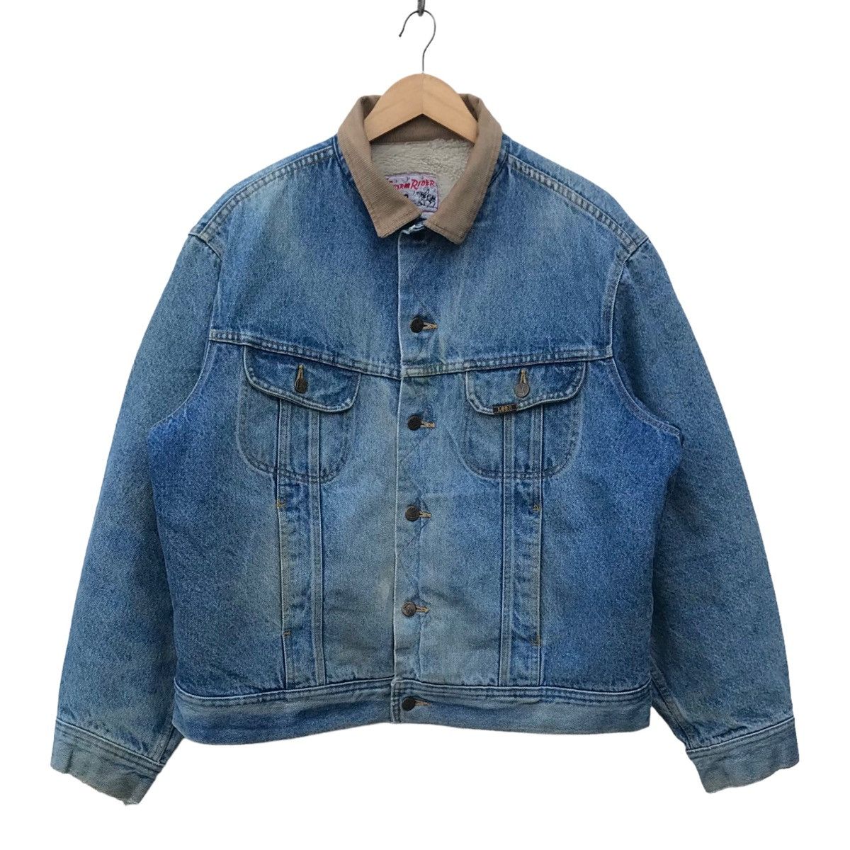 Lee Vintage Lee Storm Rider Distressed Faded Sherpa Trucker Size US L / EU 52-54 / 3 - 1 Thumbnail