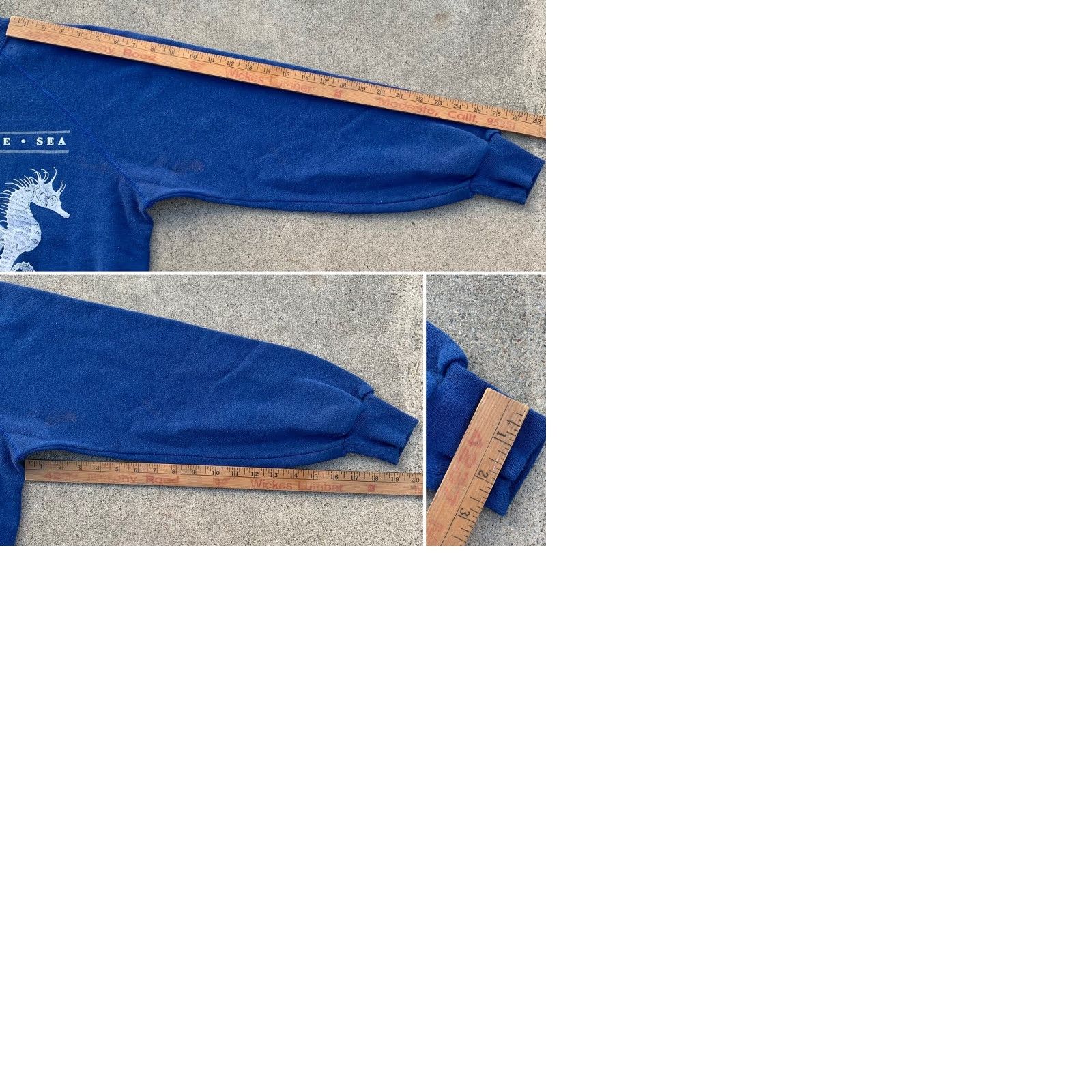 Vintage VINTAGE Bassett-Walker seahorse graphics Raglan Sweatshirt XL Men Blue Graphic Print Raglan Seahorse California Pacific Coast Seaside 90s? Size US XL / EU 56 / 4 - 12 Thumbnail