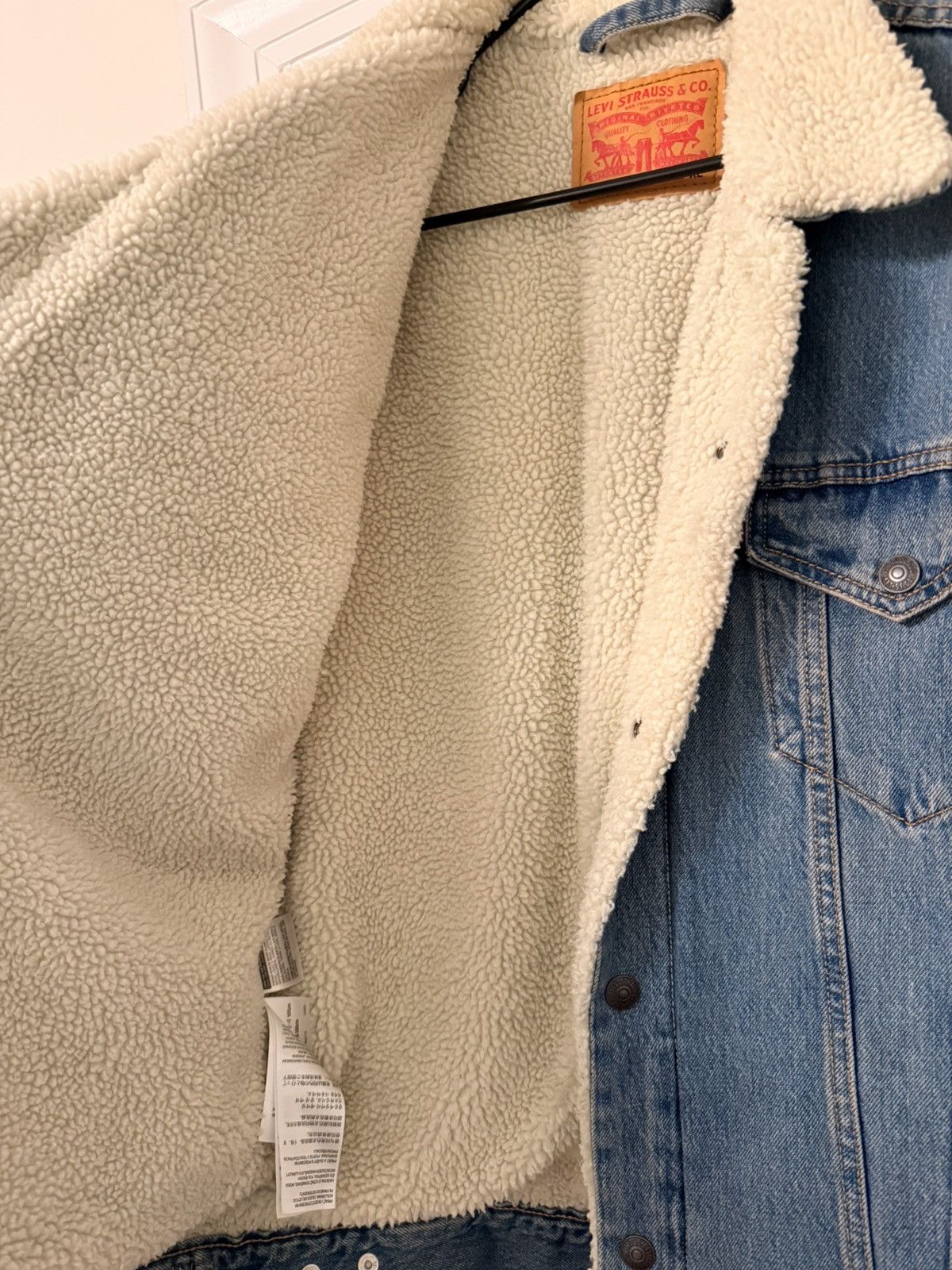 Levi's Levi Sherpa Denim Jacket Size US XL / EU 56 / 4 - 2 Thumbnail