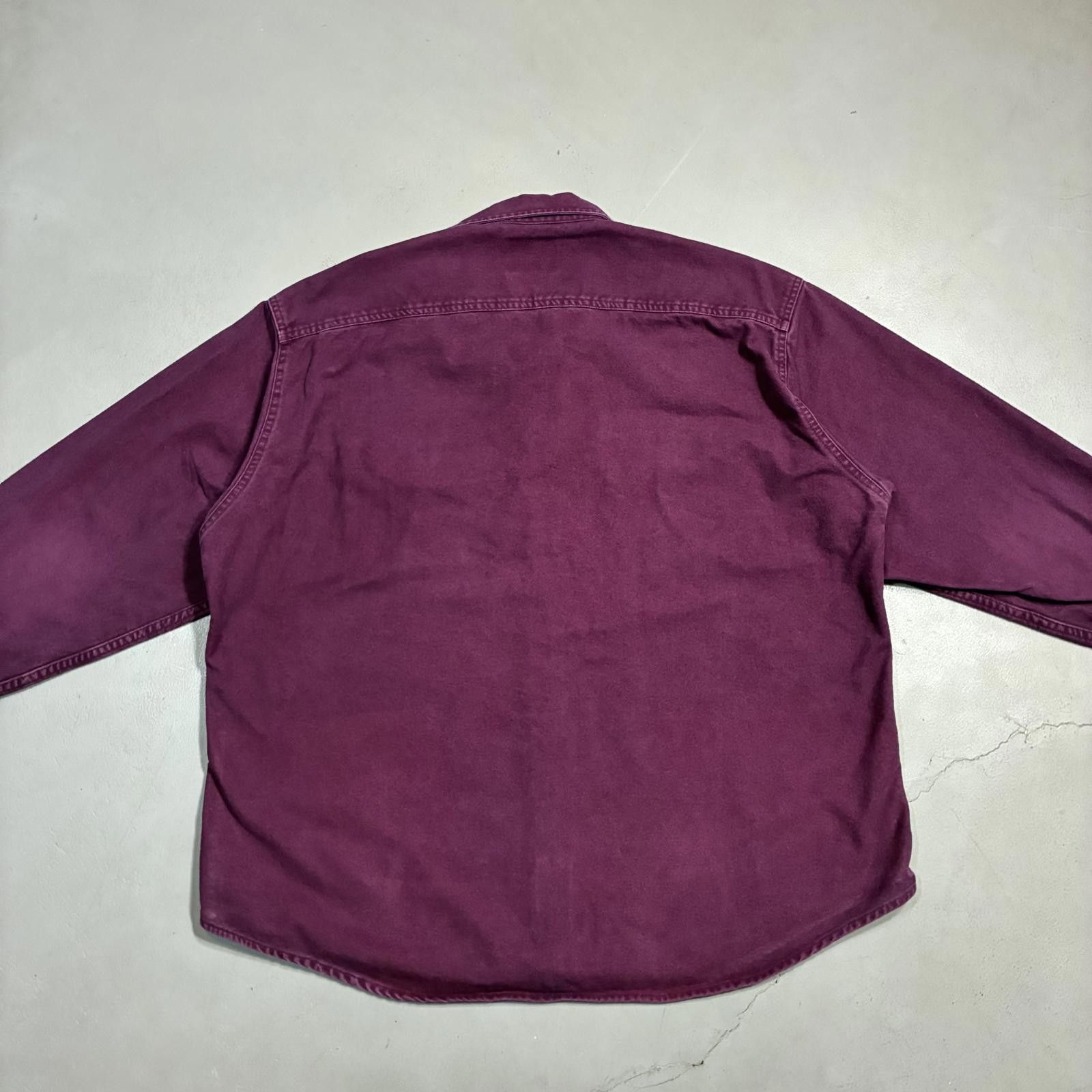 Woolrich Woolen Mills Vintage Woolrich Purple Chamois Oversized Work Shirt Size US XL / EU 56 / 4 - 4 Thumbnail