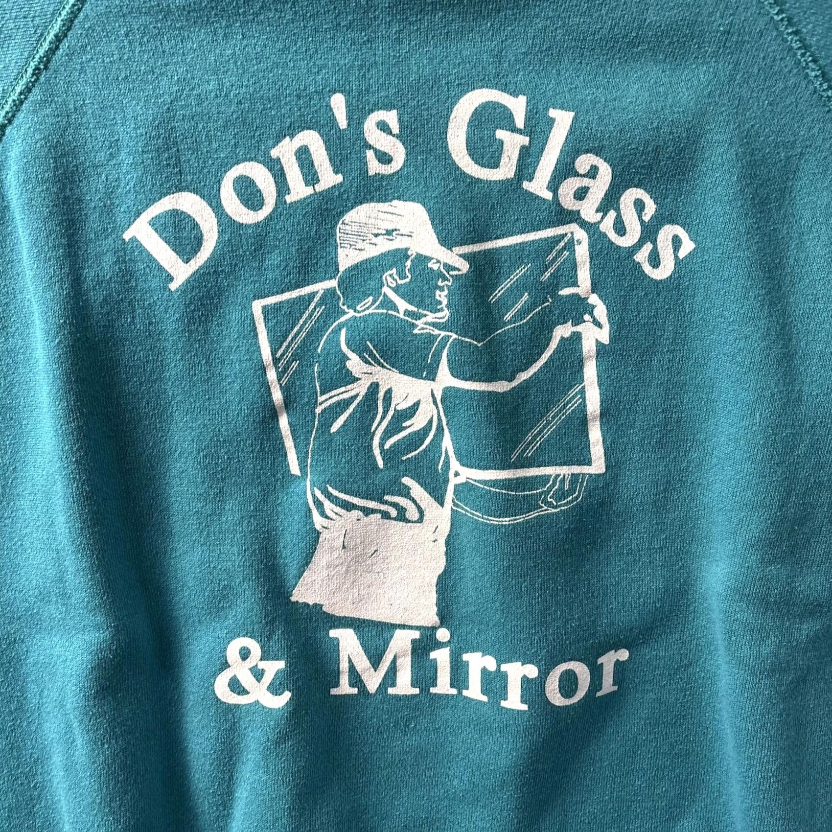 Vintage VINTAGE Don’s Glass & Mirror Sweatshirt Mens M Blue Graphic Print Pullover Raglan Fleece Logo 90s Size US M / EU 48-50 / 2 - 2 Thumbnail
