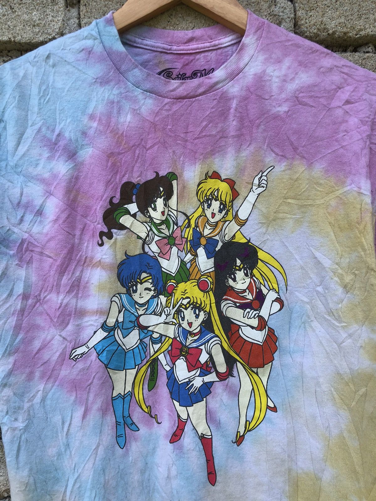 Anime Crazy Anime Sailormoon Full Characters Tye Dye Tshirt Size US M / EU 48-50 / 2 - 6 Thumbnail