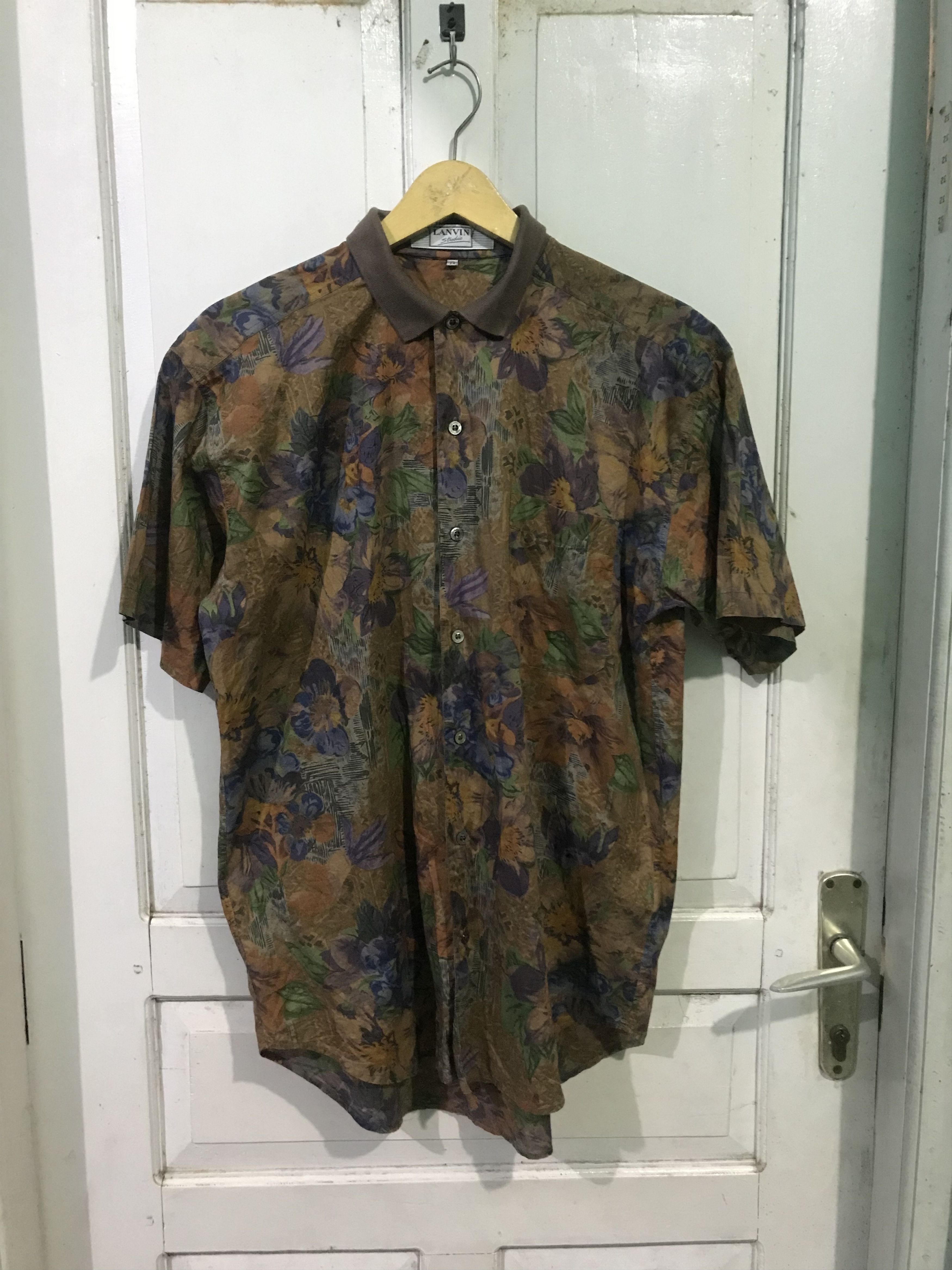 Lanvin ‼️VINTAGE‼️LANVIN STUDIO FLORAL SHIRT BUTTON Size US M / EU 48-50 / 2 - 1 Thumbnail