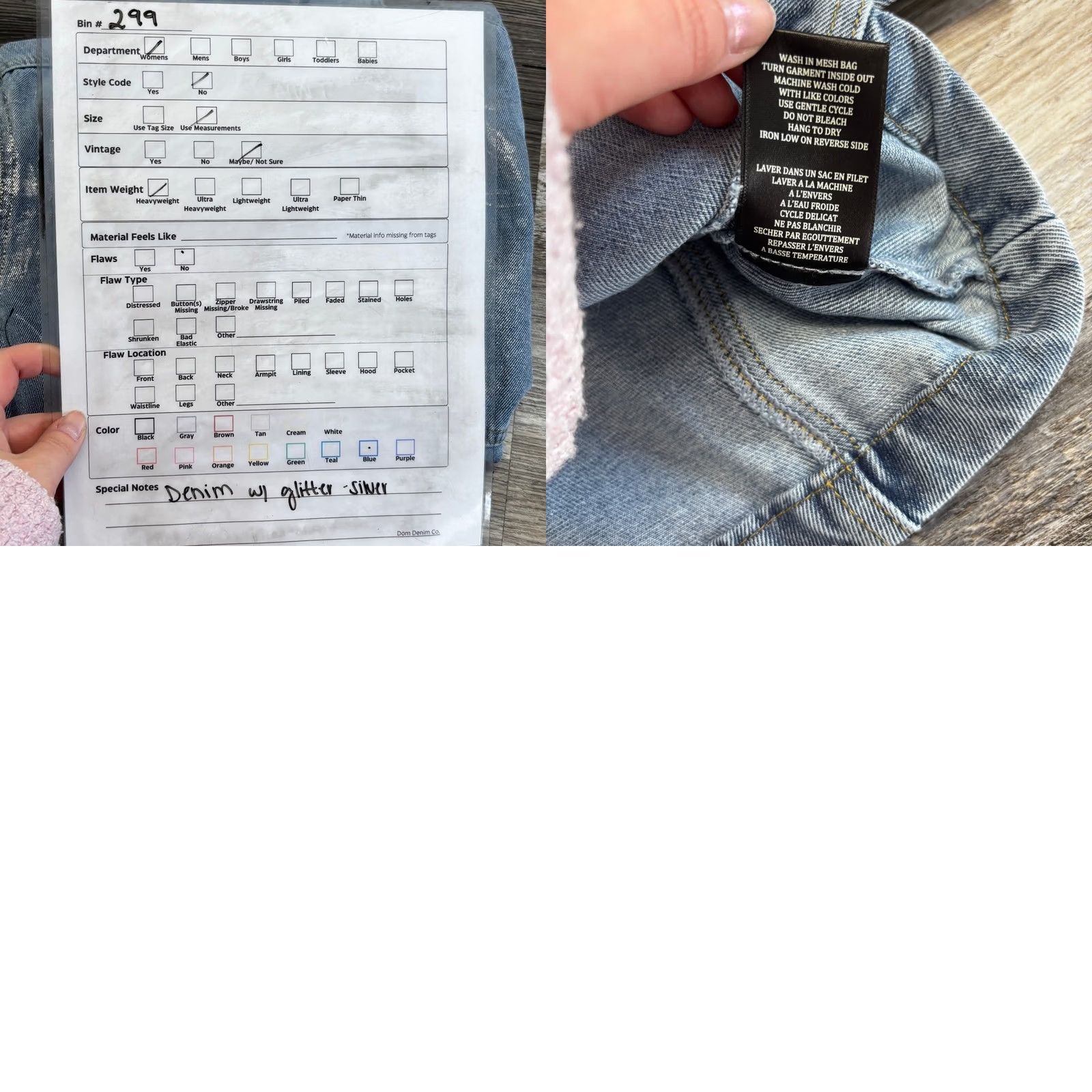 Vintage Blank NYC Blue Silver Metallic S Zipper Cuffs Glam Streetwear Moto Jean Jacket Women Jacket S Size 28" / US 6 / IT 42 - 8 Thumbnail
