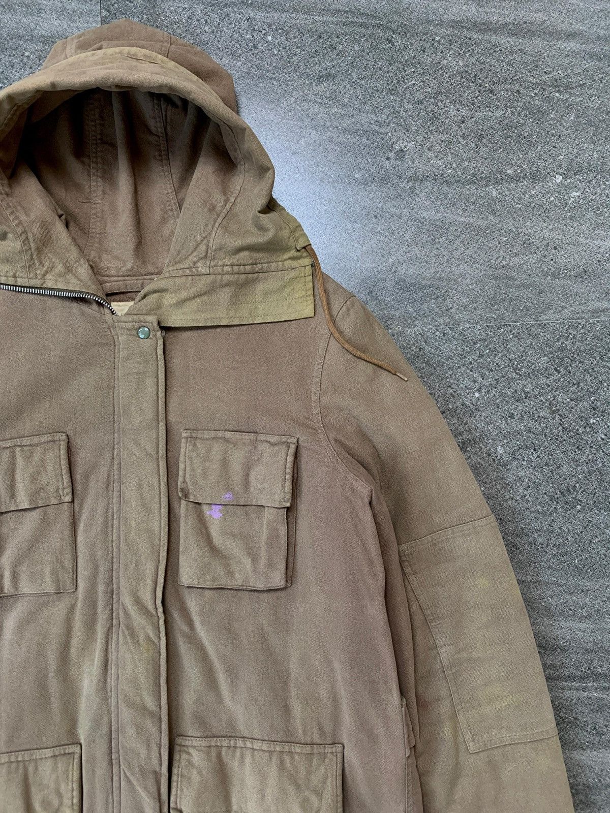 Helmut Lang FREE TAX! Vintage Cotton Military Heavy Coat Jacket Size US S / EU 44-46 / 1 - 3 Thumbnail