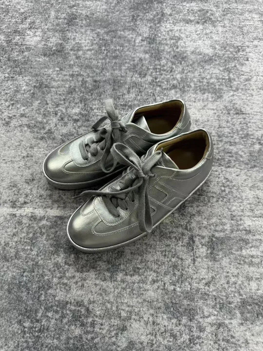 Hermes Hermes Silver Sneakers. Size US 5.5 / IT 35.5 - 1 Thumbnail