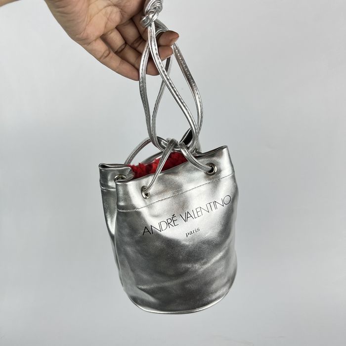 Vintage Mini Bag By ANDR Valentino Silver Bucket Bag Grailed