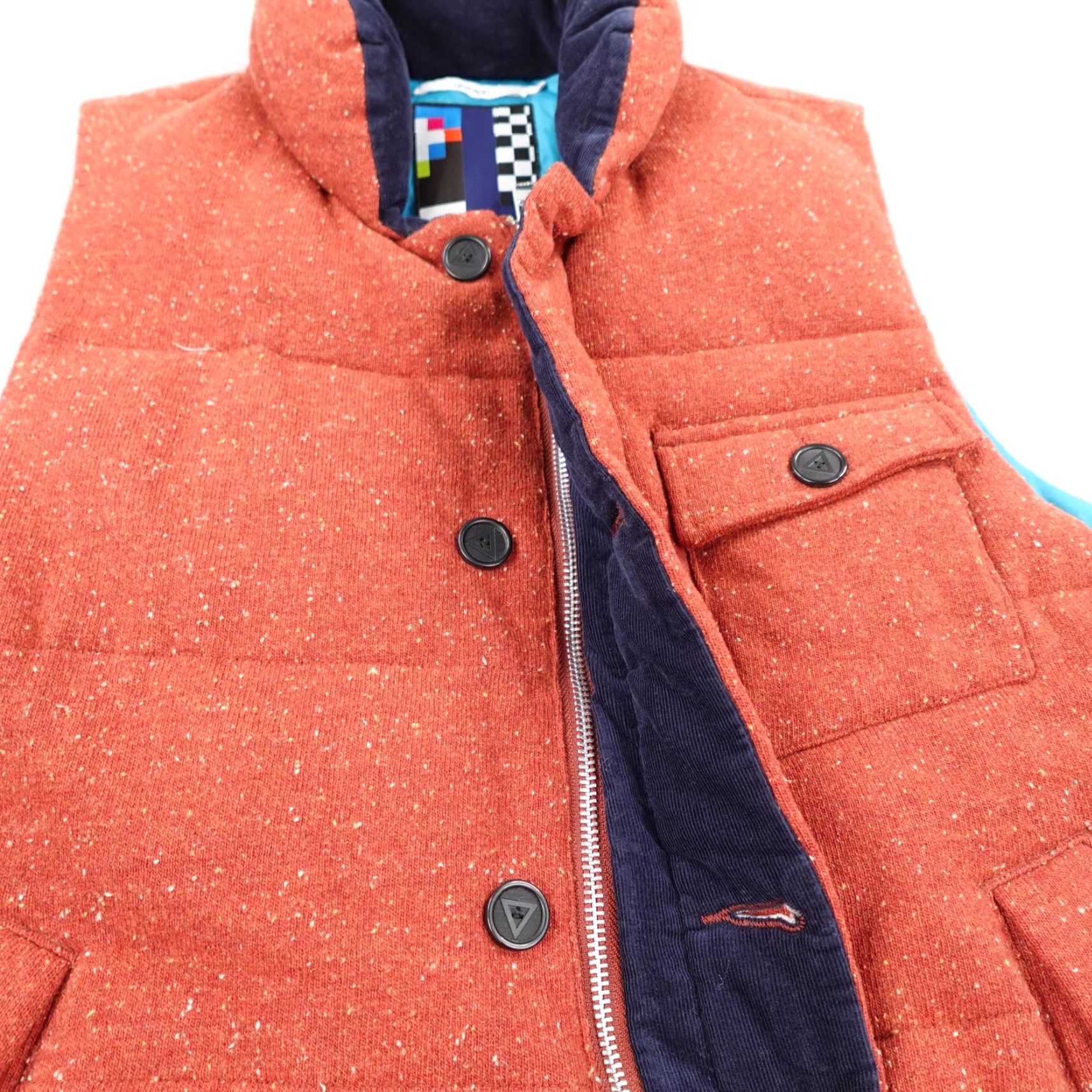 Vintage Graniph Vest Men Medium Orange Wool Blend Quilted Insulated Puffer Gillet Zip Up Size US M / EU 48-50 / 2 - 4 Thumbnail