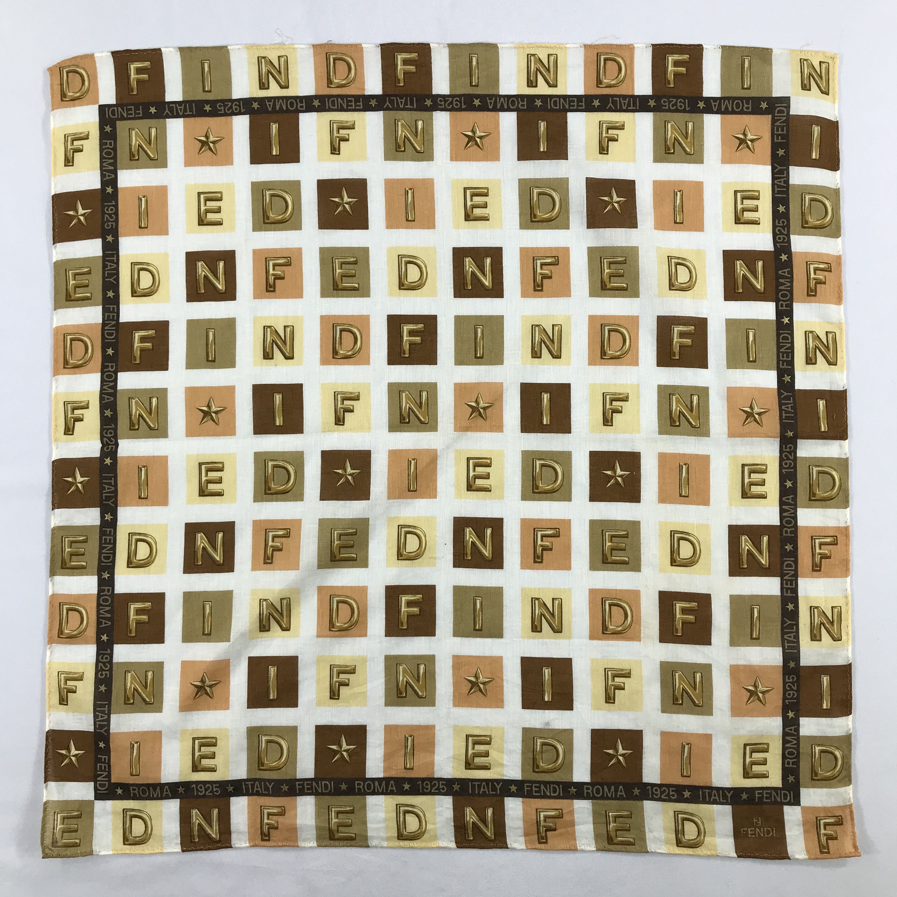 Vintage Vintage Fendi Bandana / Handkerchief / Neckerchief -S2321 Size ONE SIZE - 1 Thumbnail