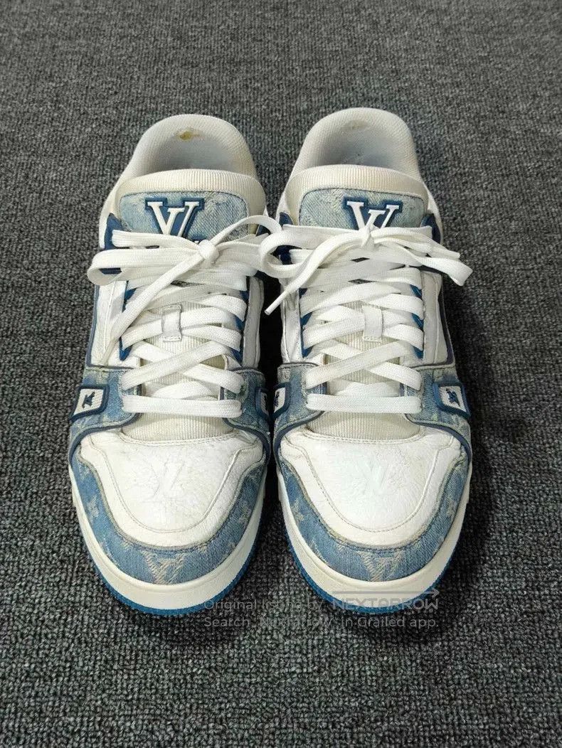 Louis Vuitton Blue and White Louis Vuitton Sneakers. Size US 9 / EU 42 - 4 Thumbnail