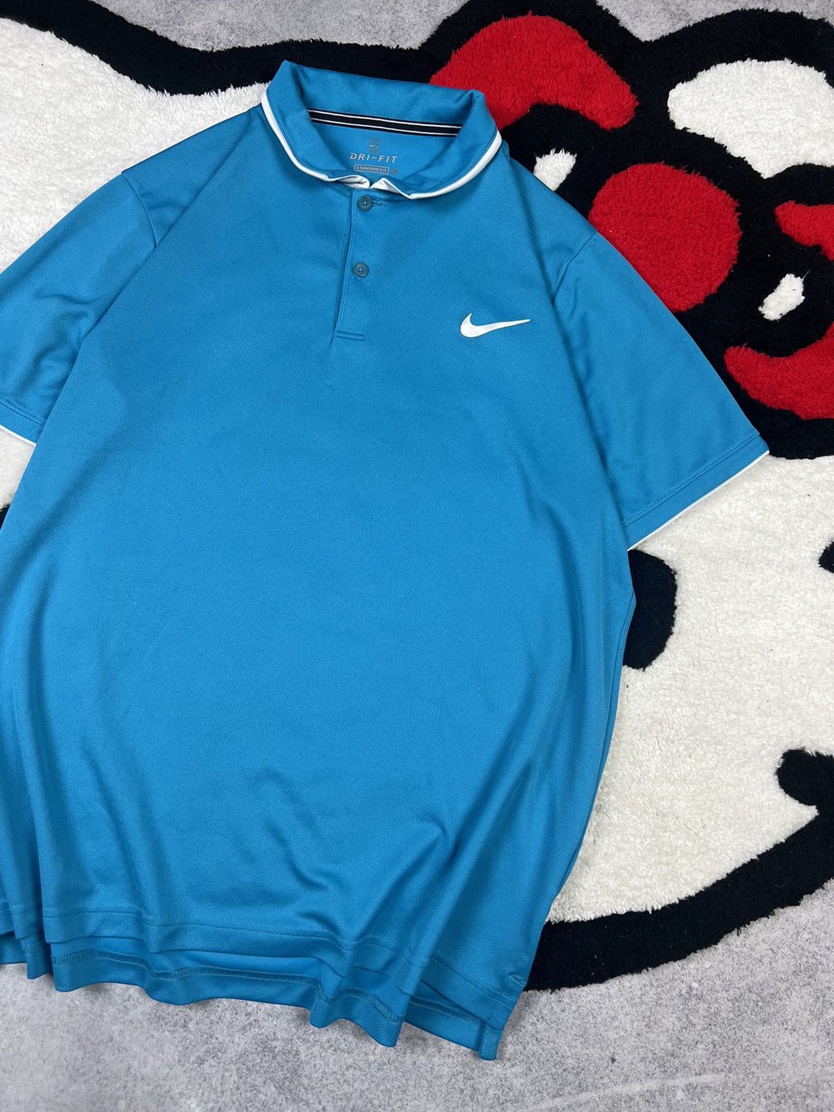 Nike Nike Court Tennis Dri-Fit Blue Polo Shirt Size US L / EU 52-54 / 3 - 3 Thumbnail