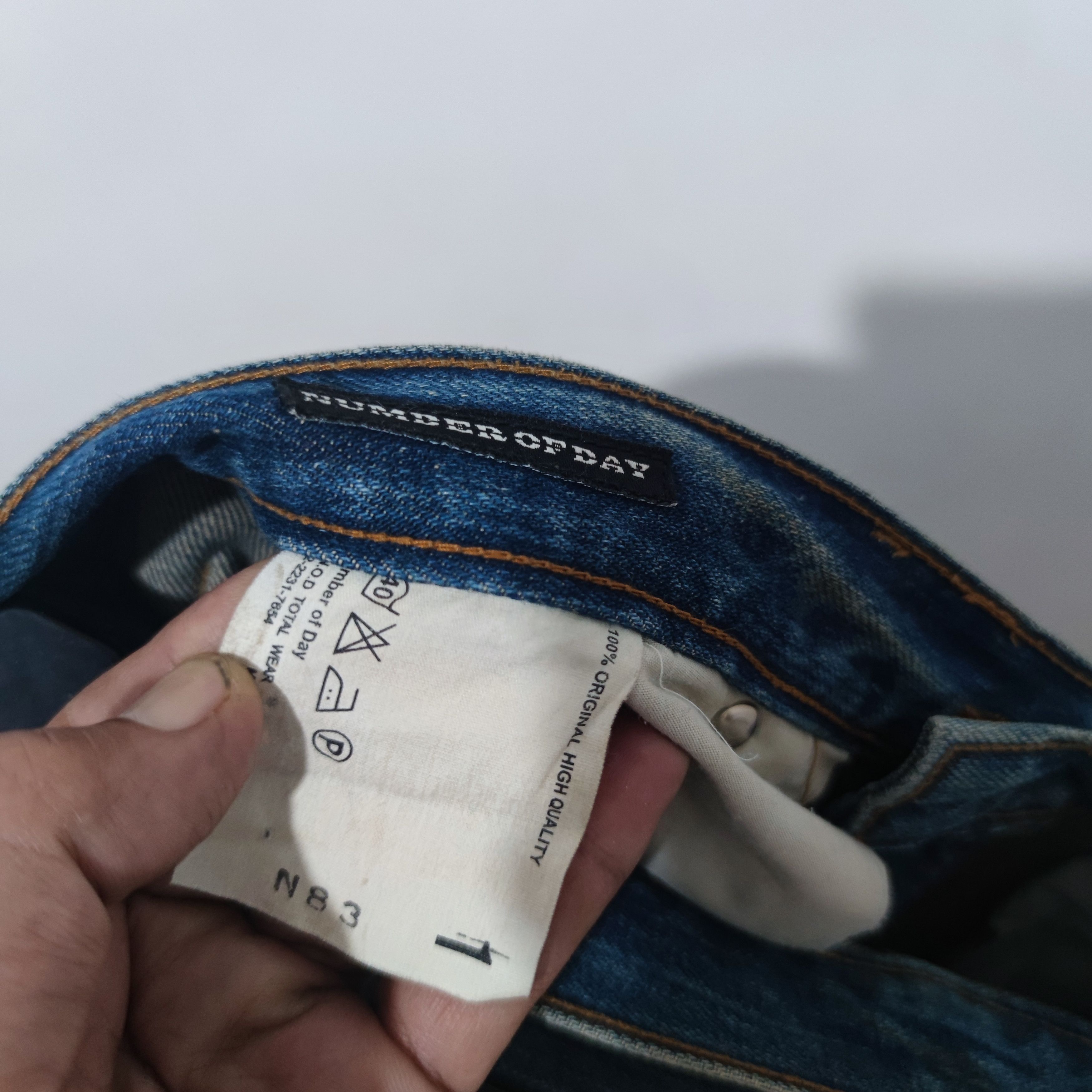If Six Was Nine × Jean × Le Grande Bleu (L.G.B.) Selfedge jeans Number of day Distresed Size US 30 / EU 46 - 8 Thumbnail