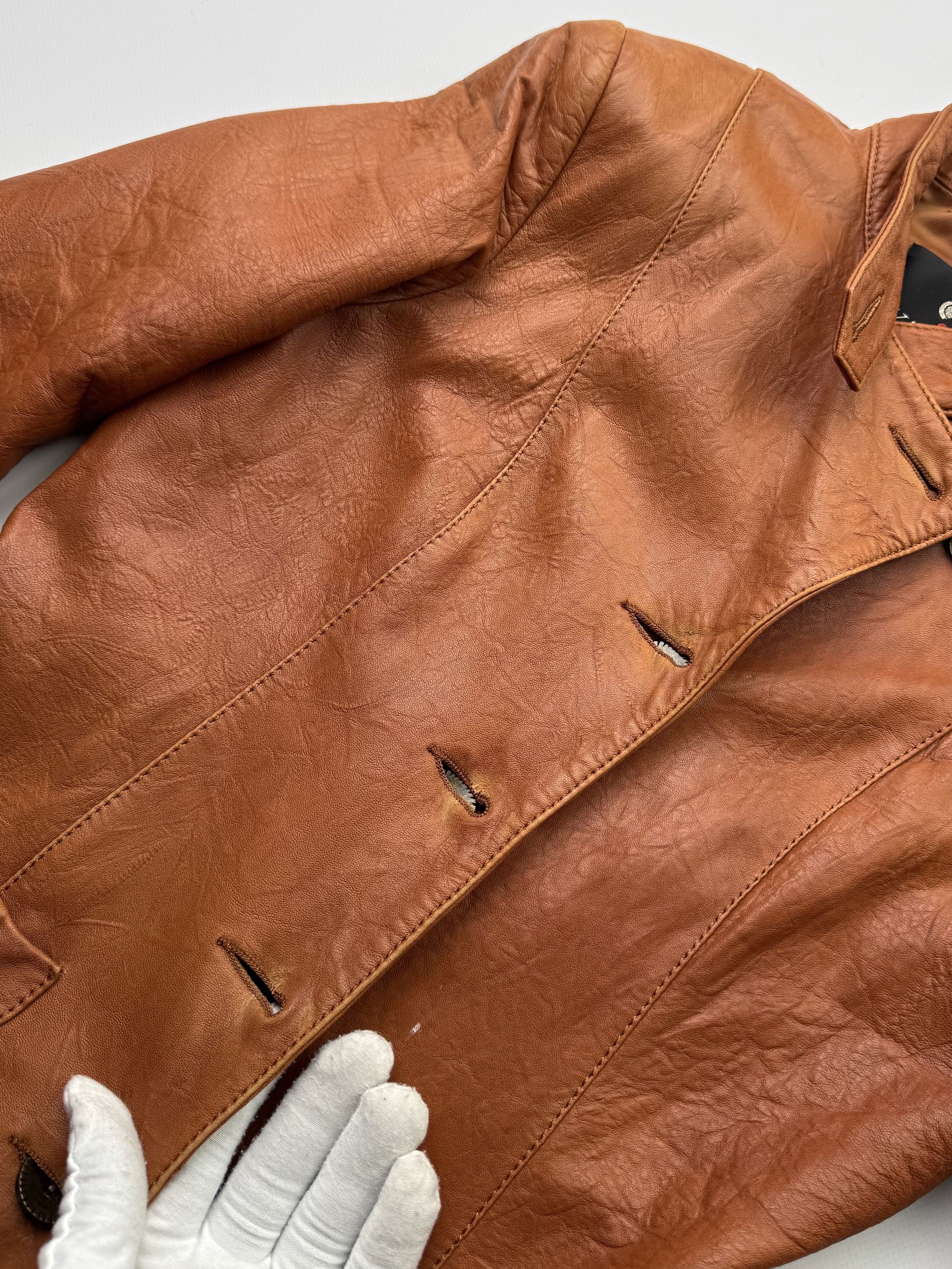 Vintage Vintage Leather Jacket With Straps B523(V88)E2 Size M / US 6-8 / IT 42-44 - 7 Thumbnail