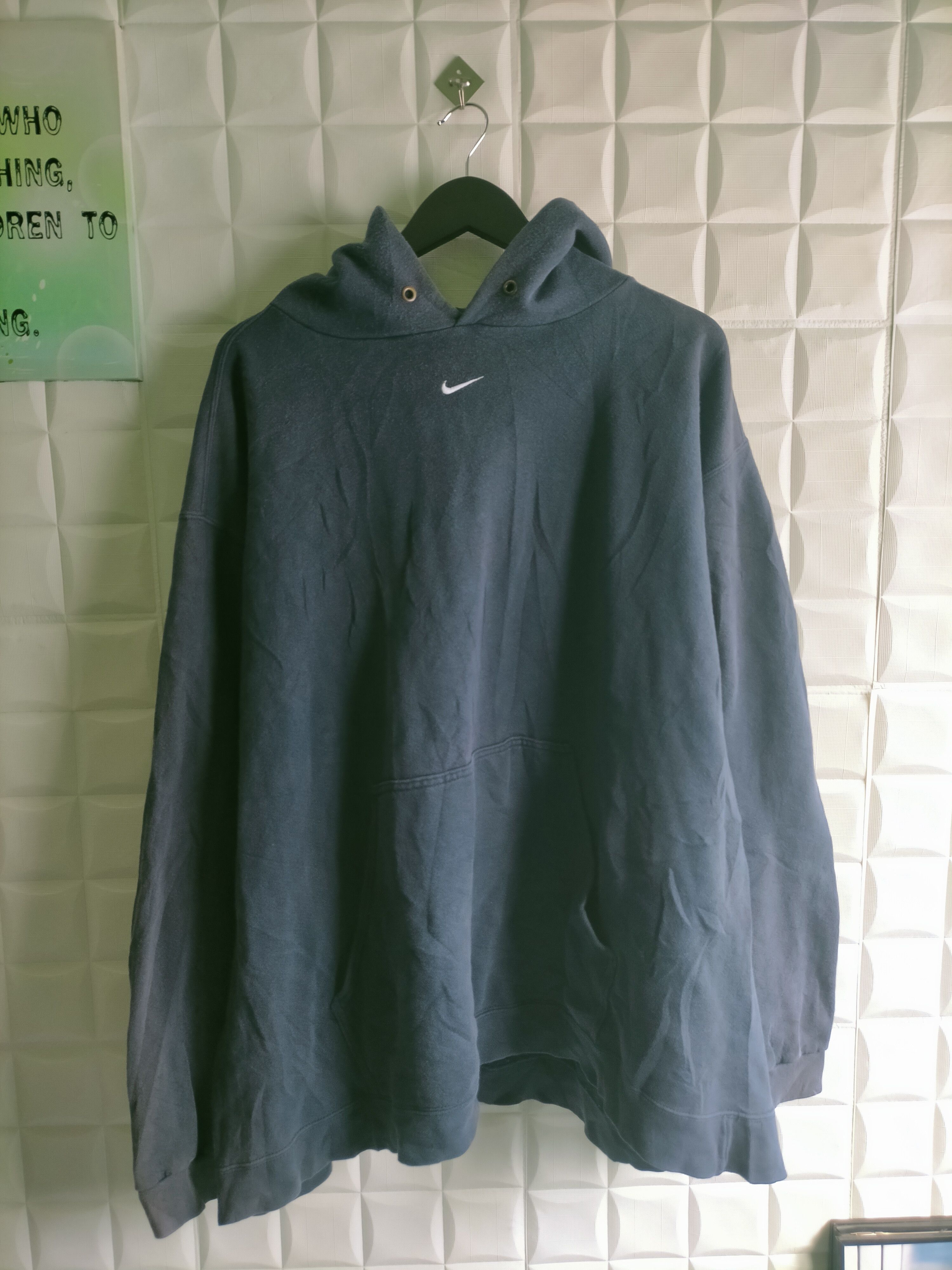 Nike × Vintage 🔥Vintage 1990s Nike Center Swoosh Hoodie Travis Scott Size US XXL / EU 58 / 5 - 3 Thumbnail