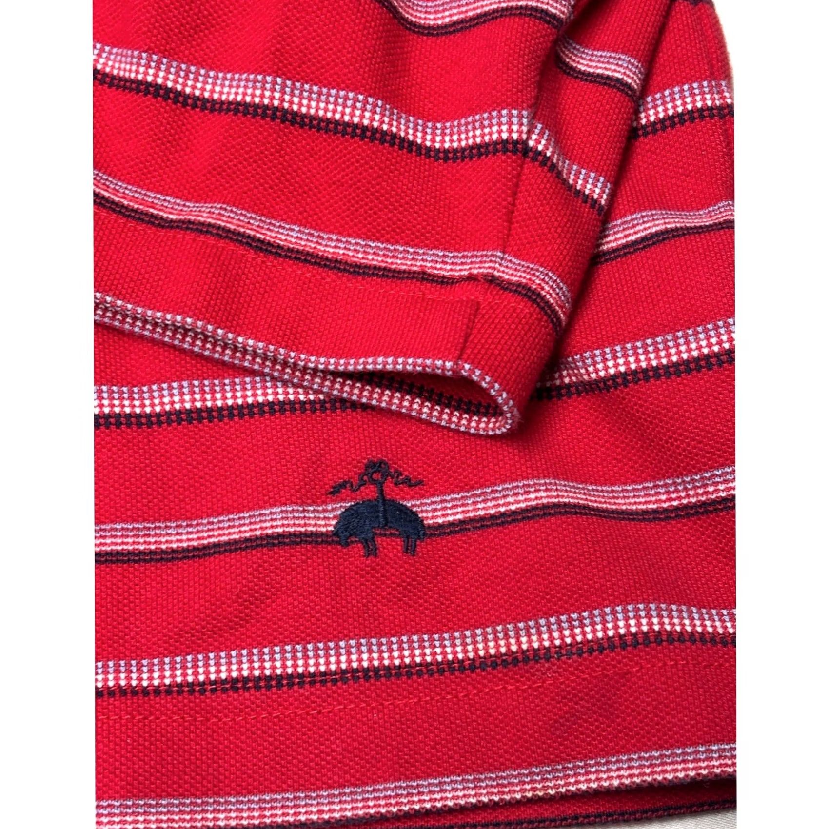 Brooks Brothers Brooks Brothers Mens Red Striped Cotton Pique Long Sleeve Henley Shirt L Size US L / EU 52-54 / 3 - 2 Thumbnail