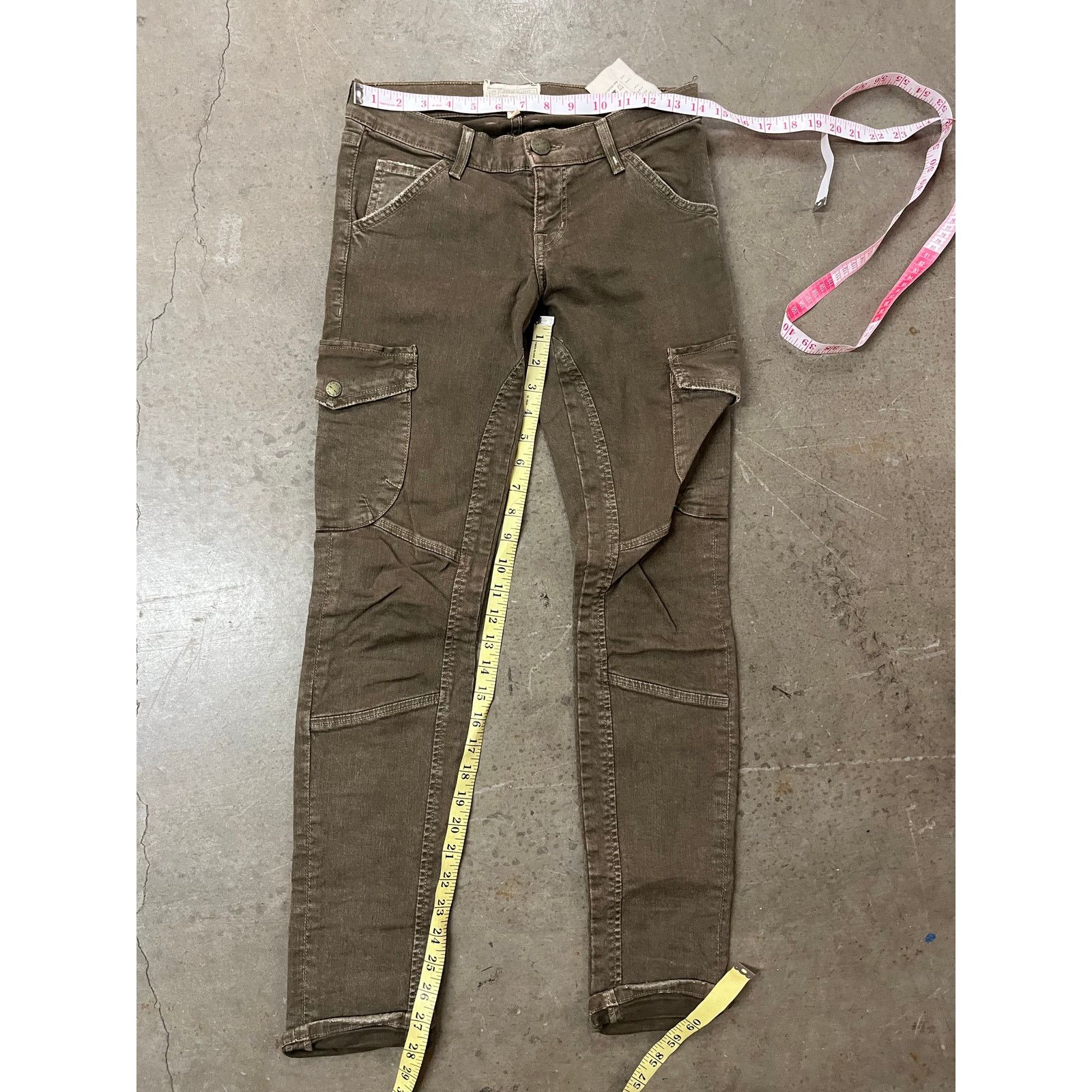 Current/Elliot Current Elliot-Skinny Cargo Pants /Low Rise/26 /Combat Green Size 26" / US 2 / IT 38 - 3 Thumbnail