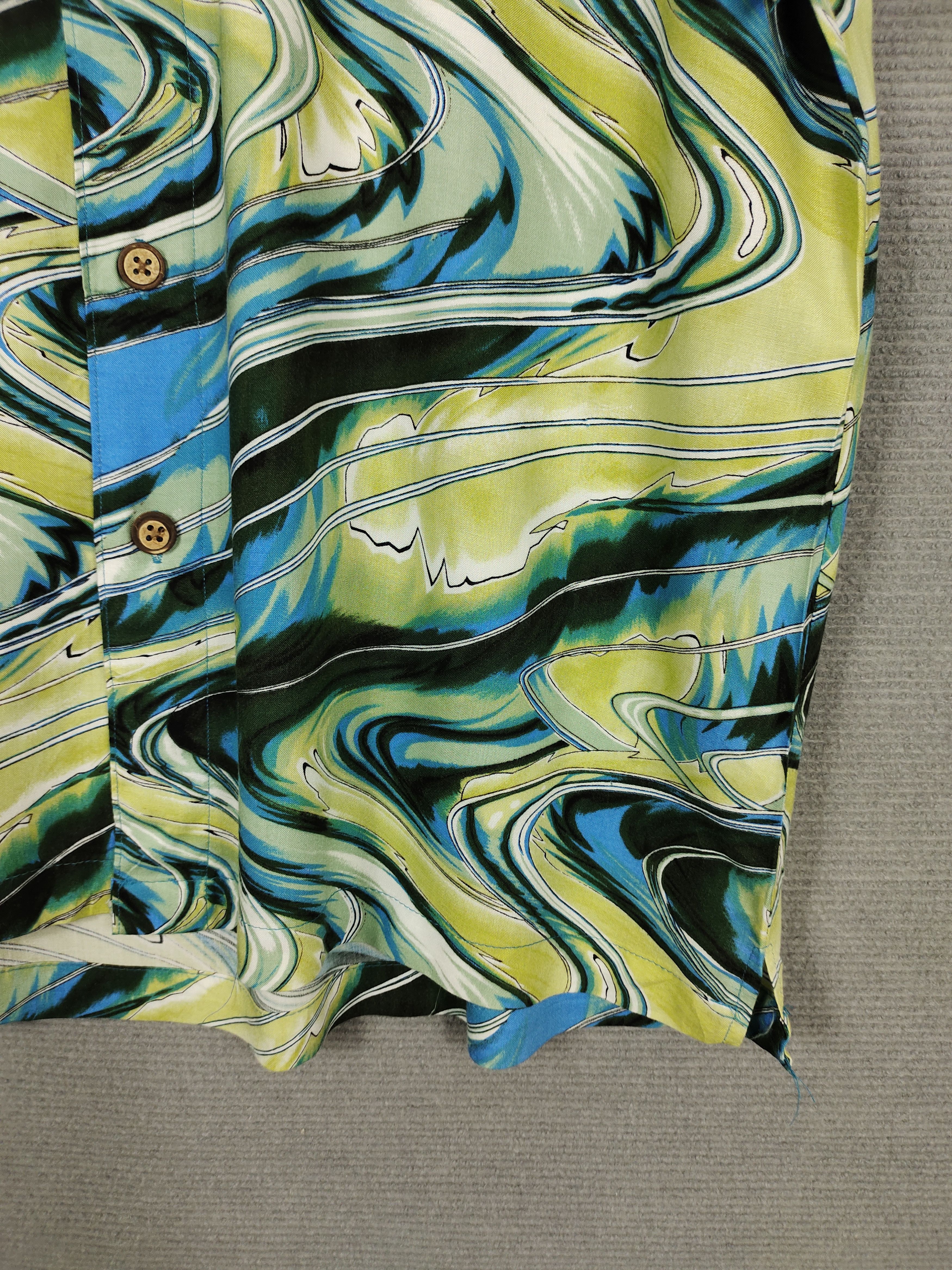 Hysteric Glamour 1990s M.E Sport Abstract Fractal Oversize Hawaiian Shirt Size US L / EU 52-54 / 3 - 4 Thumbnail