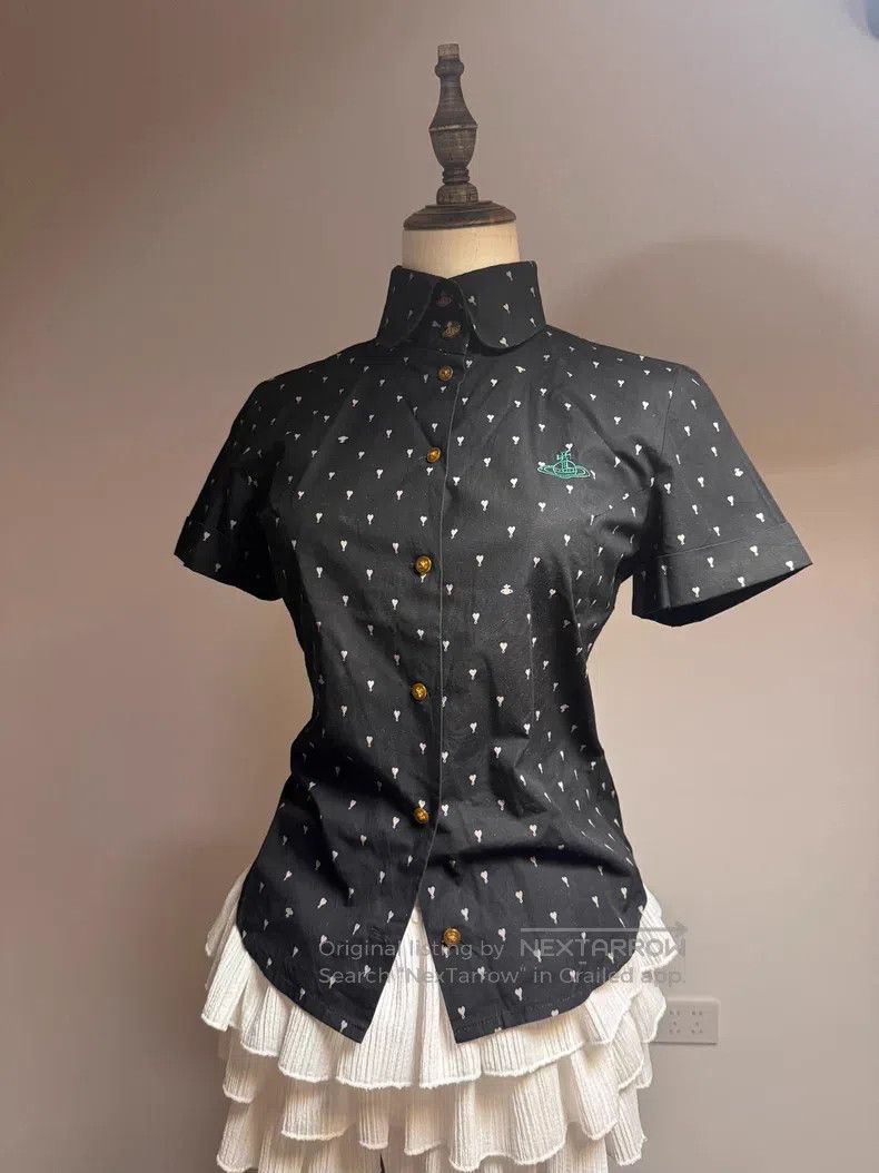 Vivienne Westwood Vivienne Westwood Heart Saturn barrage polka dot black sho Size L / US 10 / IT 46 - 1 Thumbnail