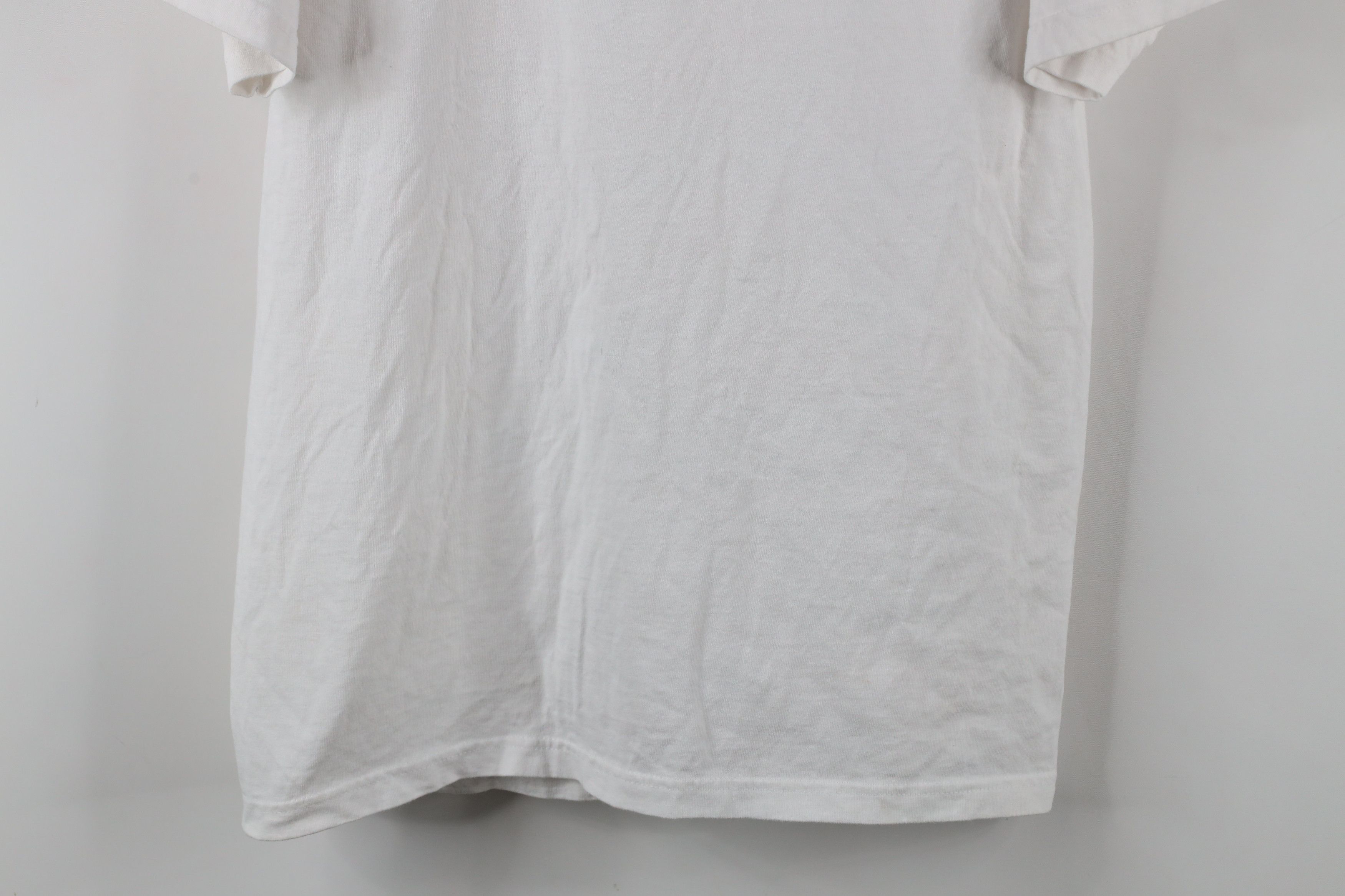 Vintage Vintage 90s Streetwear Heavyweight Cotton T-Shirt White Size US L / EU 52-54 / 3 - 3 Thumbnail