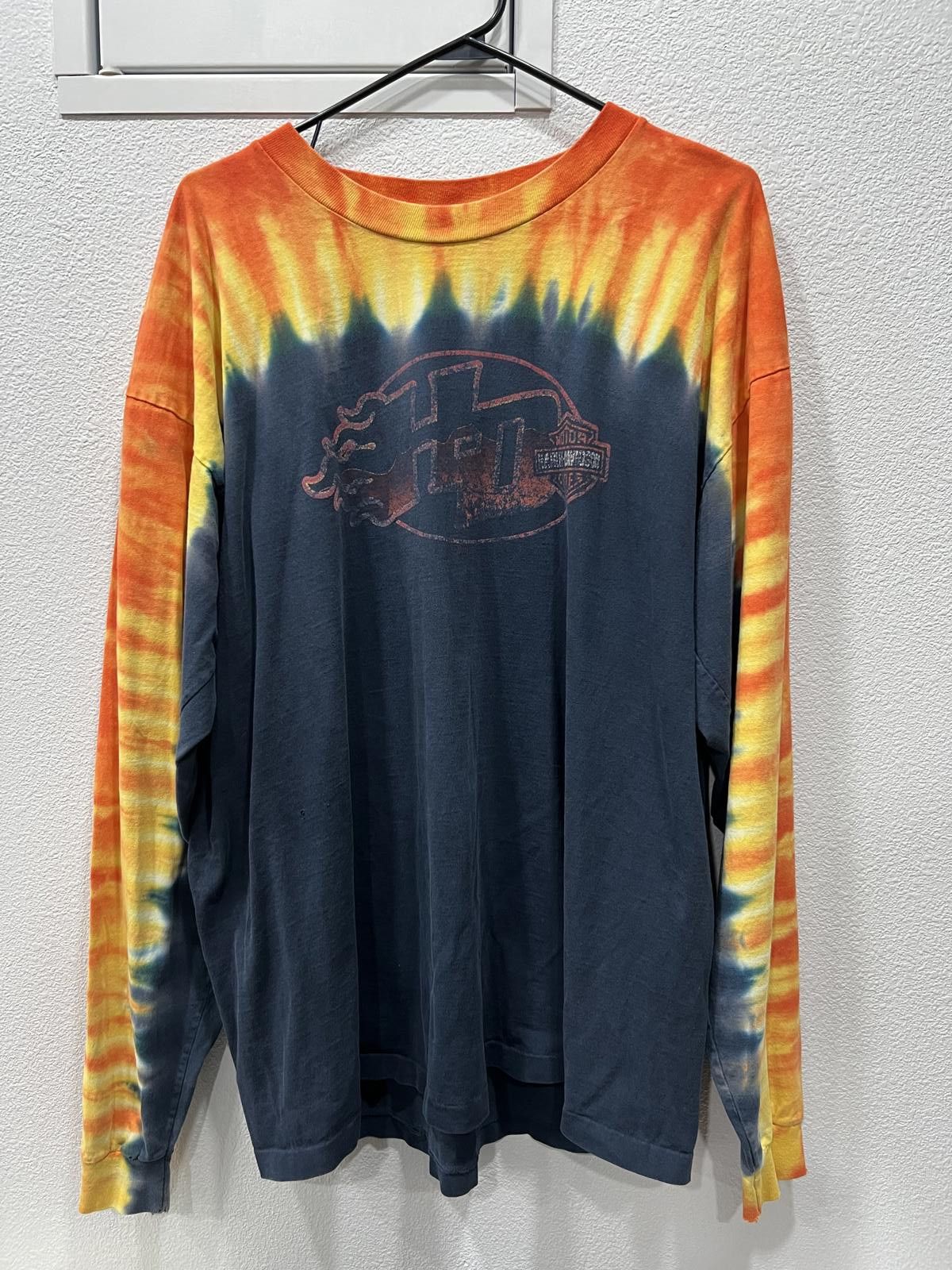 Harley Davidson 90s Harley Davidson Tie-Dye Longsleeve Size US XL / EU 56 / 4 - 1 Thumbnail