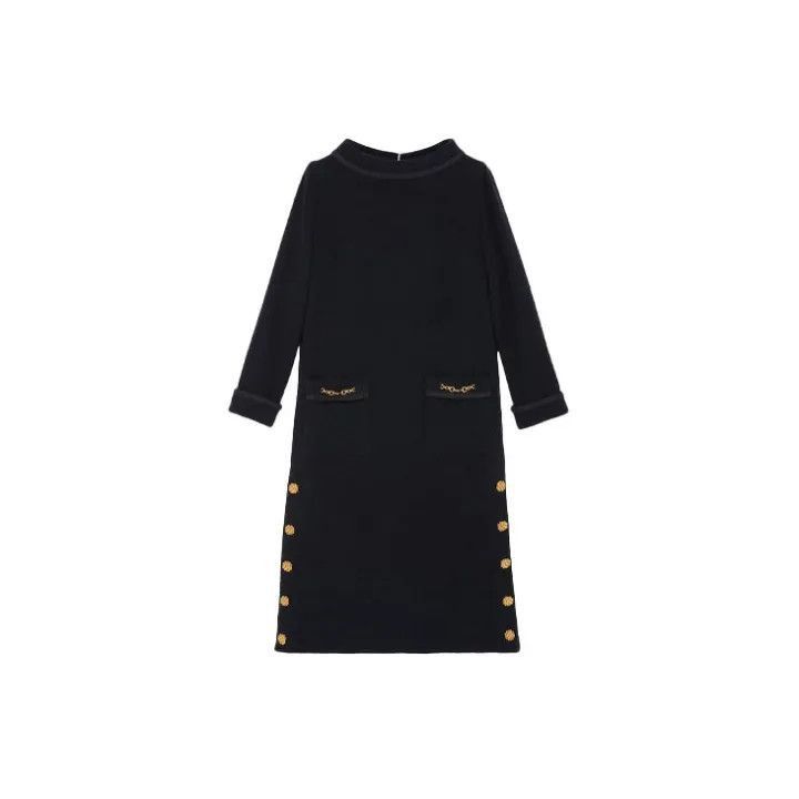 Gucci Gucci Long Sleeve Dress in Deep Blue-2507 Size L / US 10 / IT 46 - 8 Thumbnail