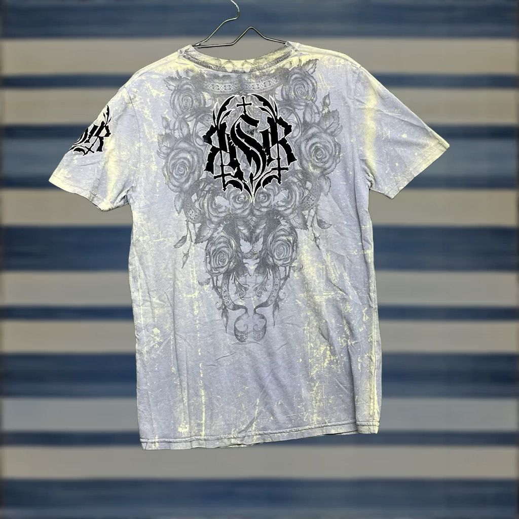 Affliction Affliction Y2K Shirt Mens S Cross MMA Elite Style Warrior Soul JNCO Wings Shirt Size US S / EU 44-46 / 1 - 1 Thumbnail