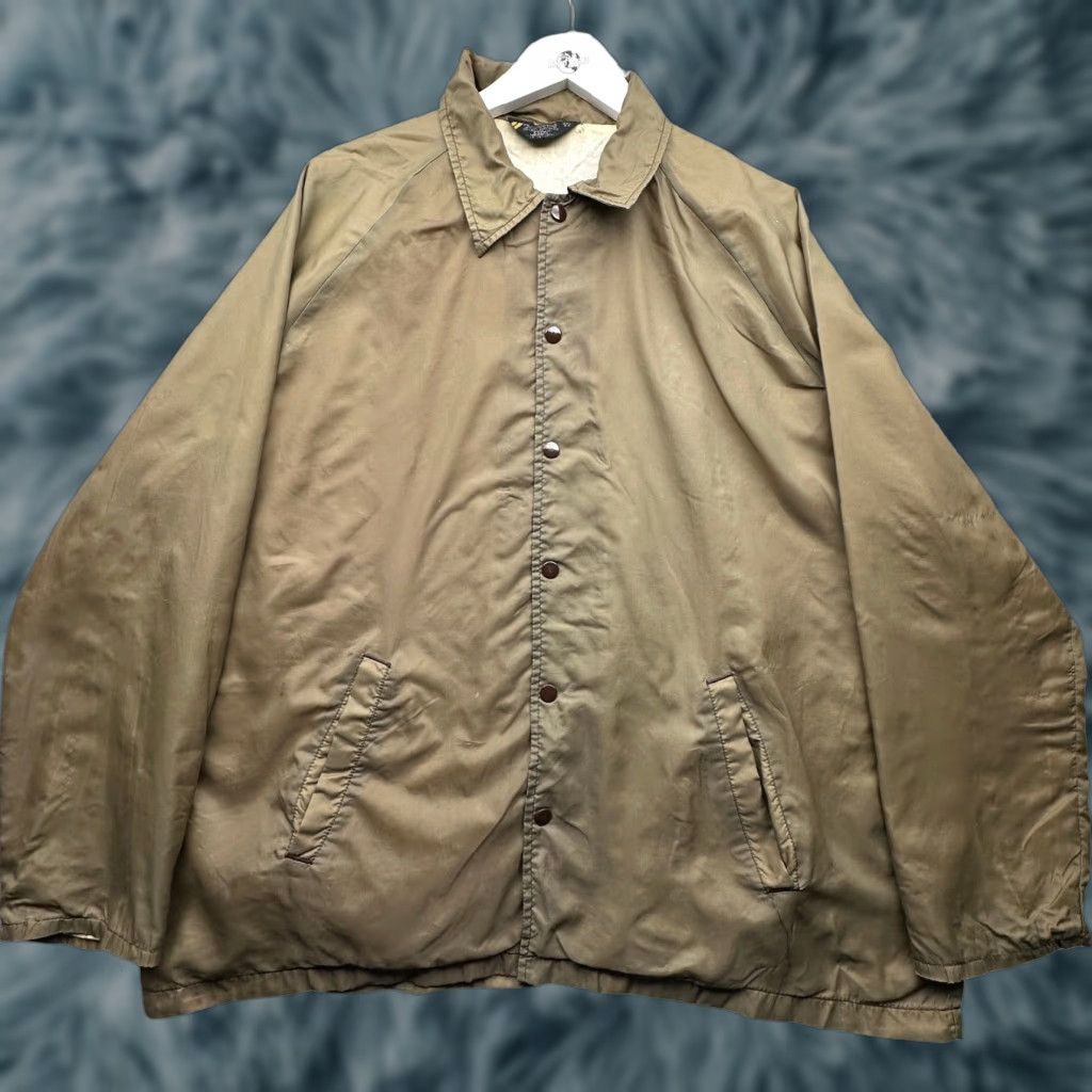 Sears VINTAGE Sears Coaches Jacket Snap Button Lined Windbreaker Men 2XL Brown Lined 70s 80s Size US XXL / EU 58 / 5 - 1 Thumbnail