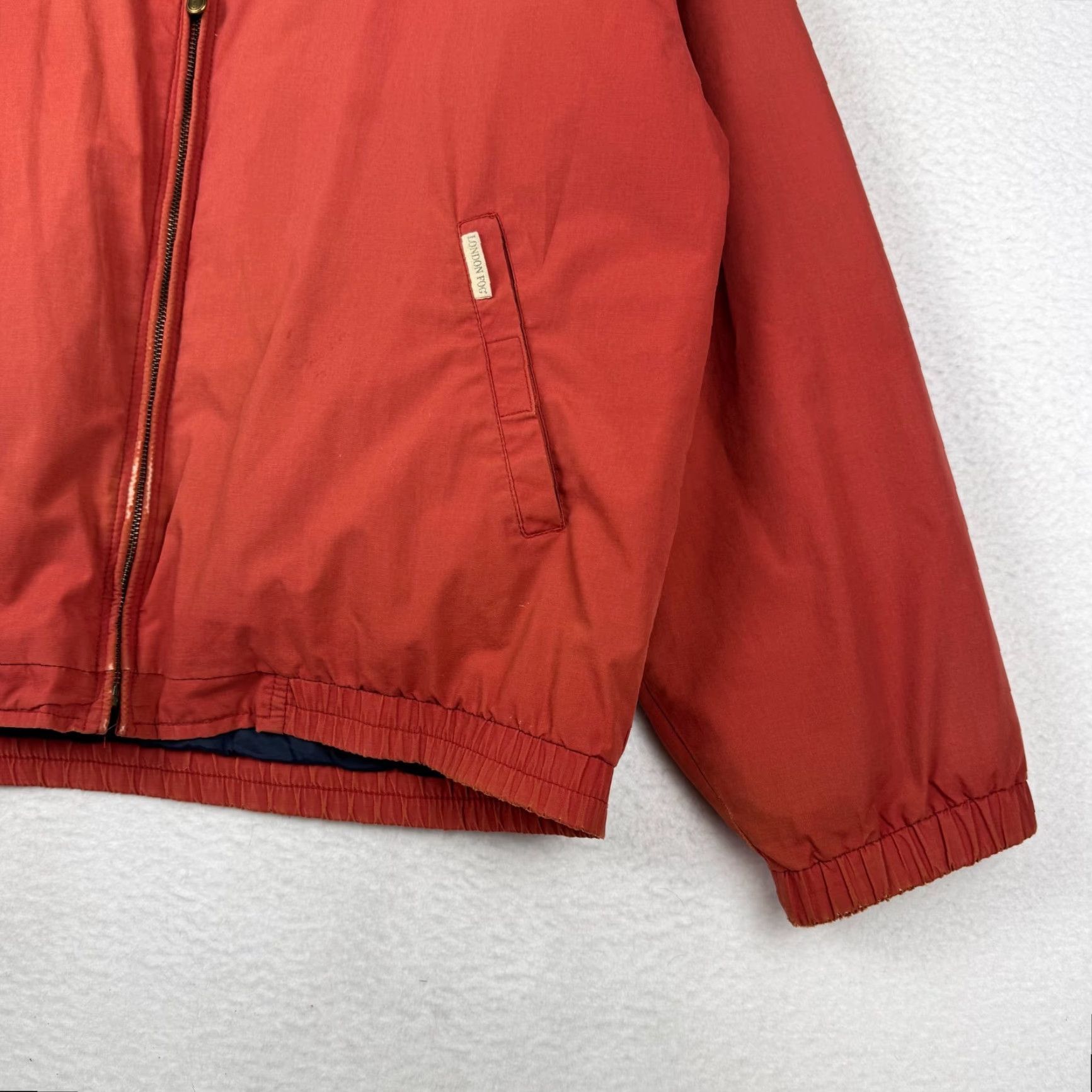 London Fog London Fog Men's Jacket Full Zip Plaid Quilt Lined Cotton Blend Red M Windbreaker Winter Fall Casual Regular Size US M / EU 48-50 / 2 - 3 Thumbnail