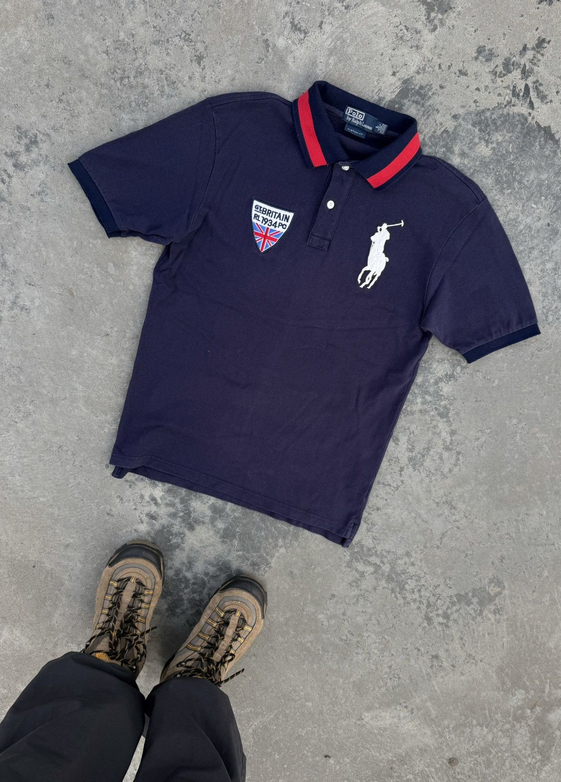Polo Ralph Lauren Vintage Polo Ralph Lauren Y2K Great Britain Big Pony T-shirt Size US L / EU 52-54 / 3 - 2 Thumbnail