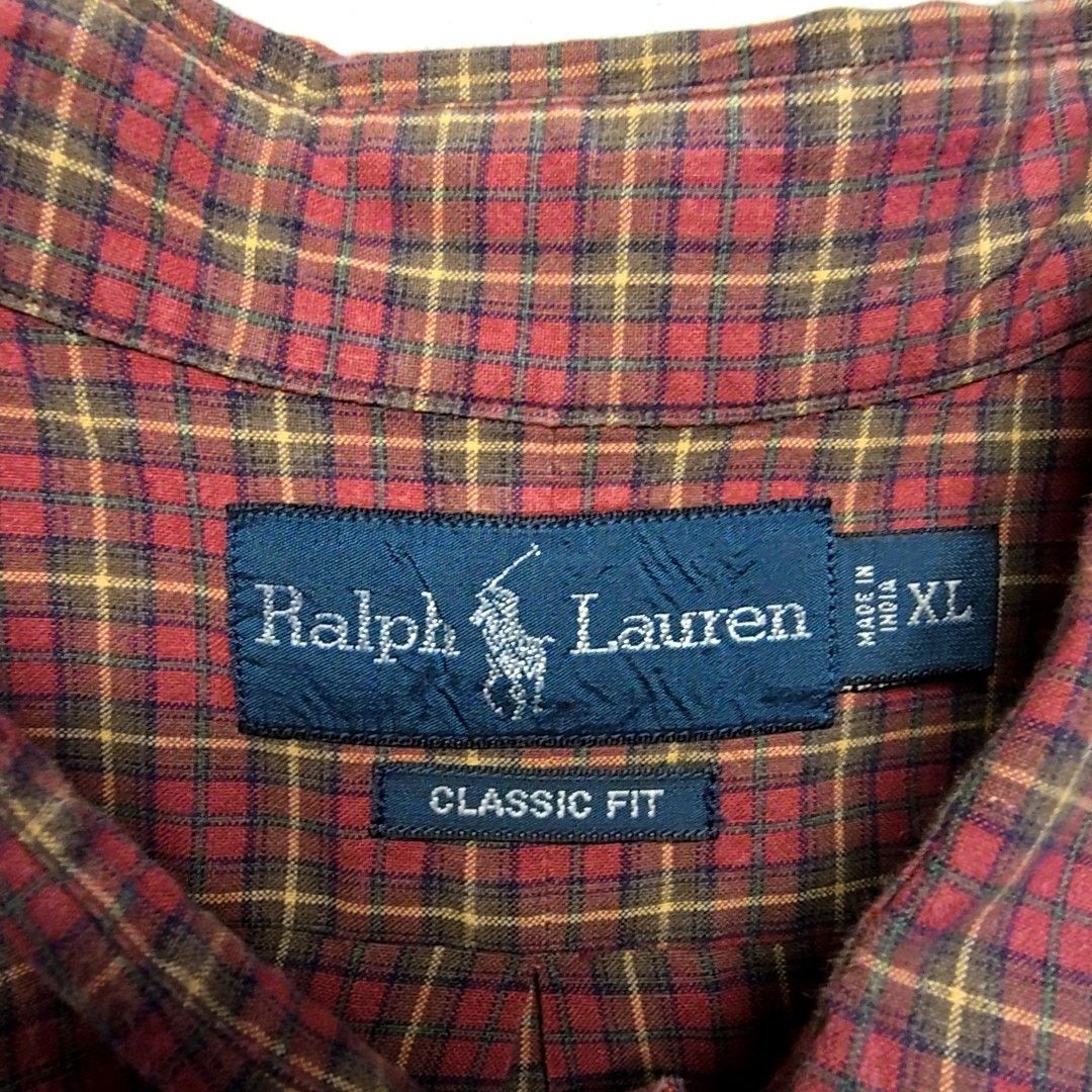 Ralph Lauren Ralph Lauren Classic Fit Plaid Shirt Red Checkered XL Size US XL / EU 56 / 4 - 7 Thumbnail